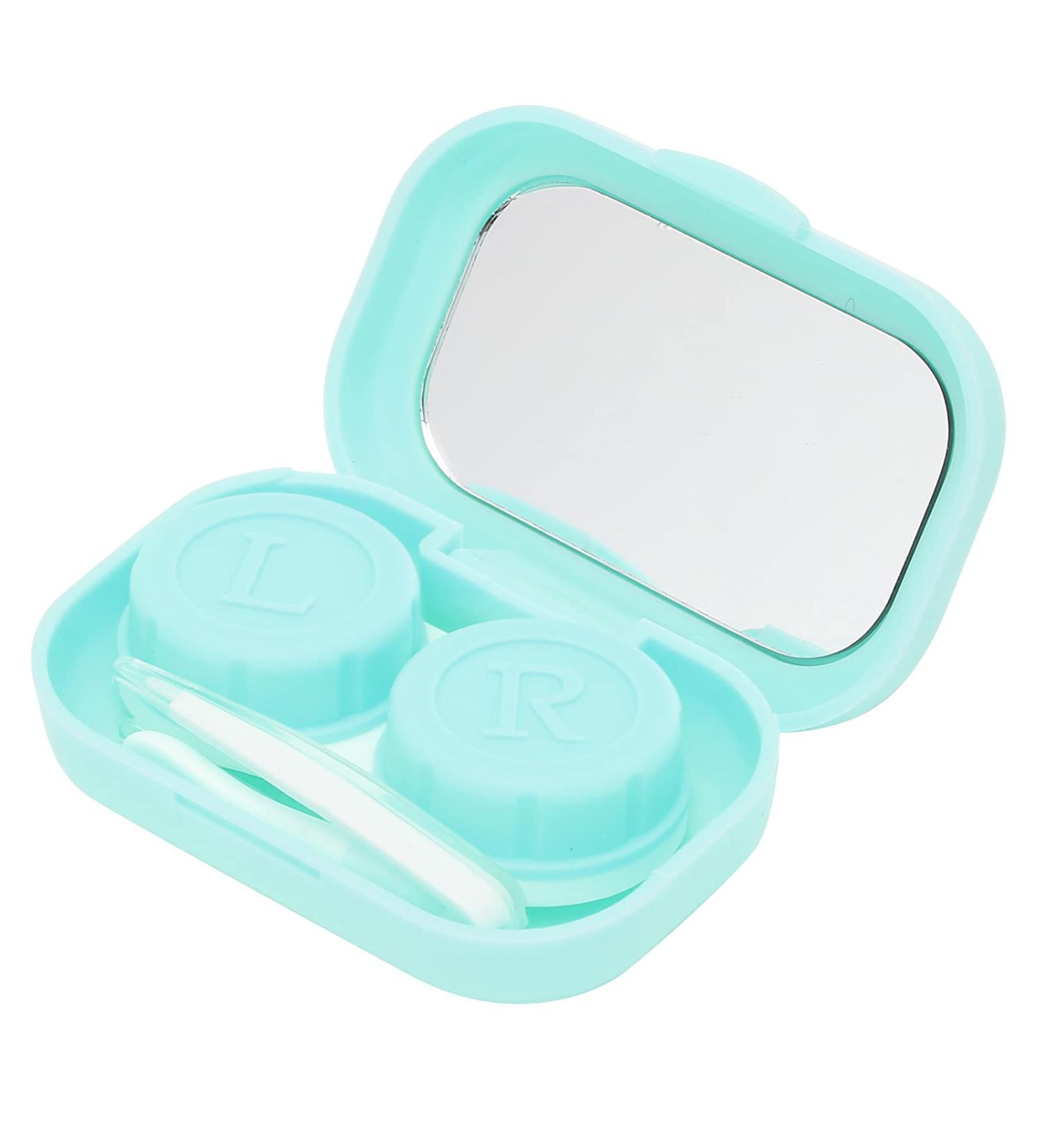 Anggrek Mini Contact Lens Container - Cute Portable Soaking Box in Yellow Blue & Green | International Shipping - Buy Online on GoSupps.com