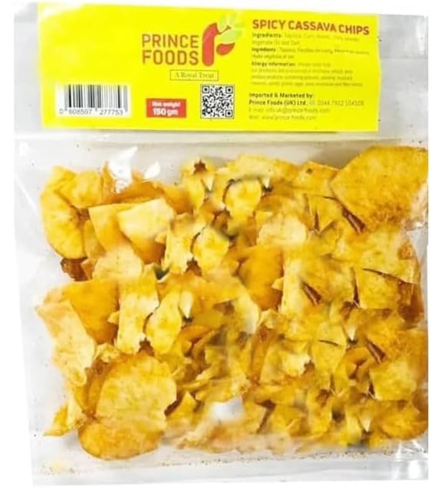 Prince Foods | Spicy Cassava Chips (Round) 150G | Indian Spicy Snacks | Ready to Eat | Classic Snacks | Savory Snacks | Indian Origin - Buy Online on GoSupps.com