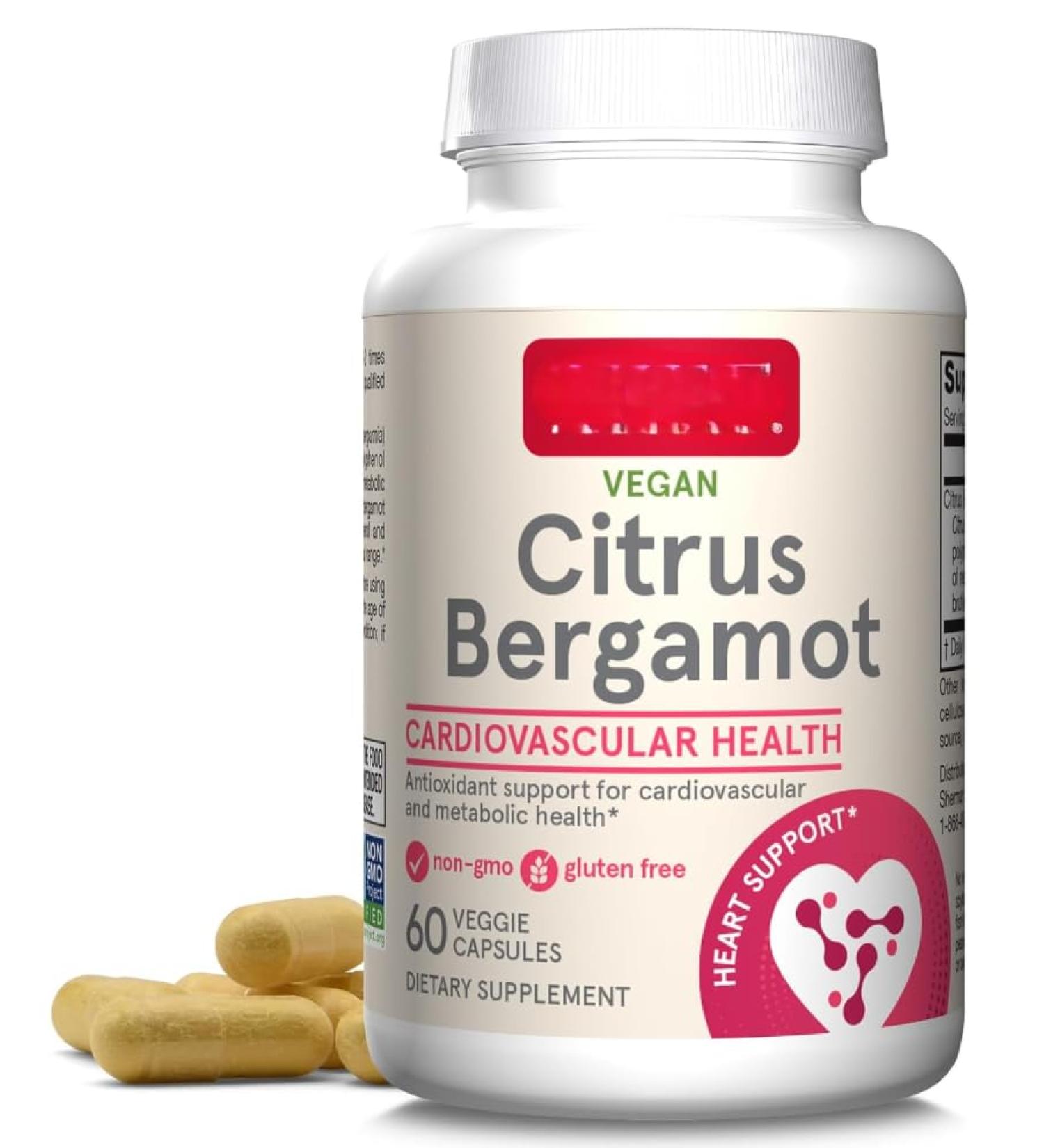 Bloomingdale IL 60108 Bergamot Supplement 500 mg per serving 60 vegetarian capsules - Buy Online on GoSupps.com