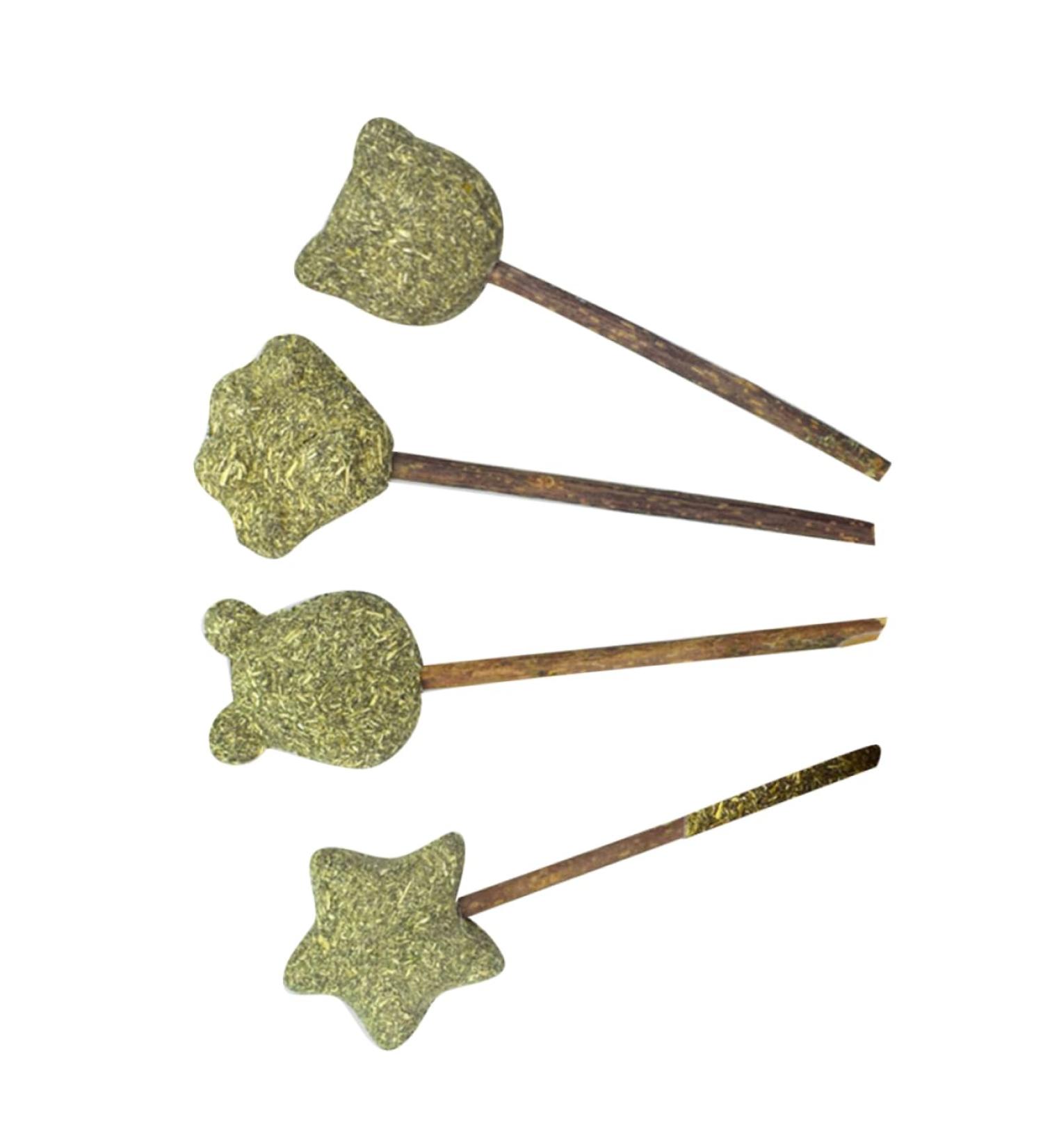 FOMIYES 4pcs Pet Toy Pet Treats Silvervine Cat Toy Cat Treats Cat Ball Lollipop Teething Stick Chew - Buy Online on GoSupps.com