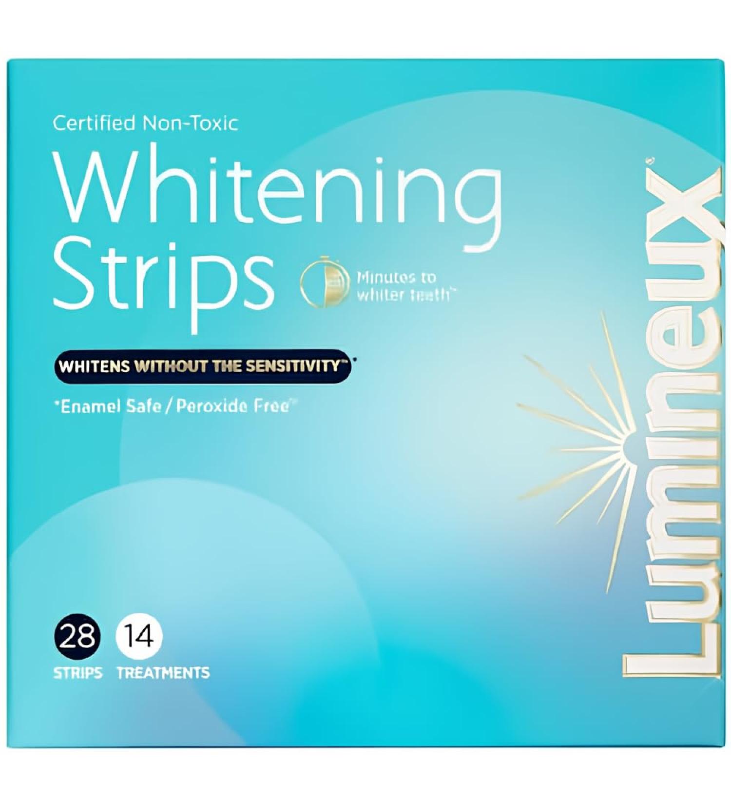 Lumineux Teeth Whitening Strips 14 Pieces Sensitivity Free Non Toxic 5.9 Ounces (Pack of 1) - Buy Online on GoSupps.com