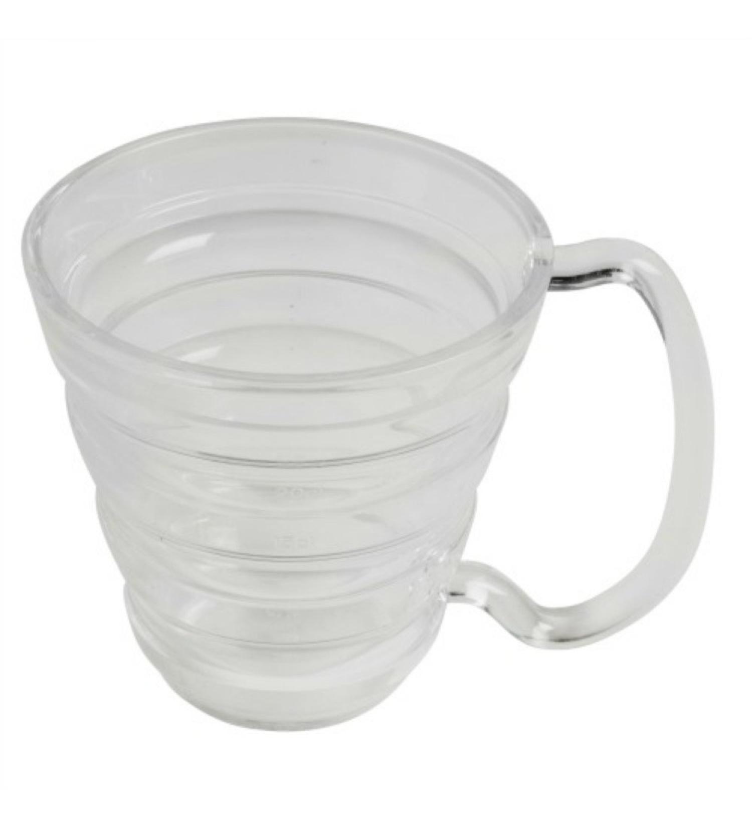 SP Ableware Ergo Mug - Wide Handle, Bumpy Surface, Clear Translucent (745740001) - Buy Online on GoSupps.com