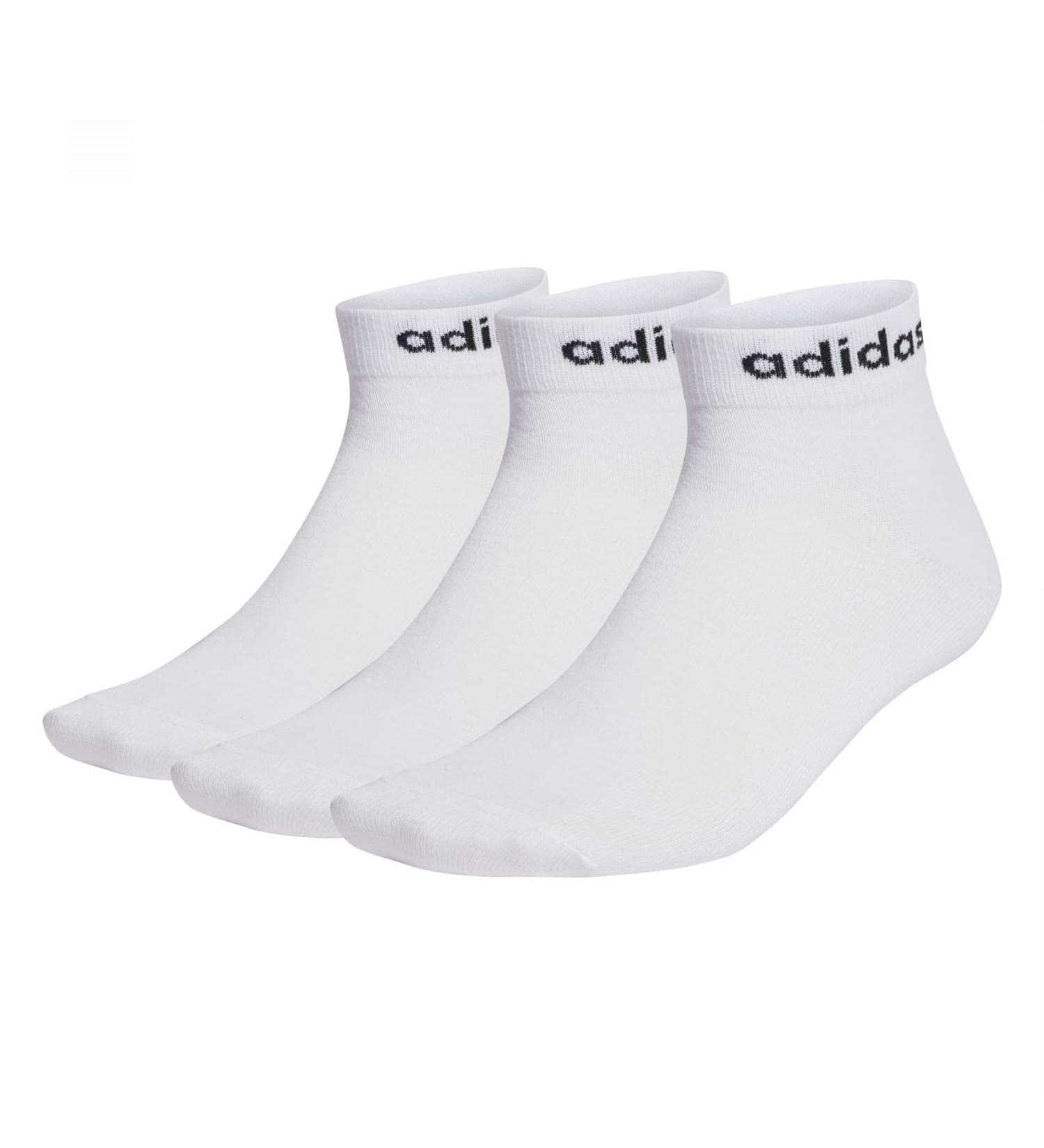 adidas Unisex Think Linear Ankle Socks 3 Pairs Socks 42 2/3-44 2/3 white/black