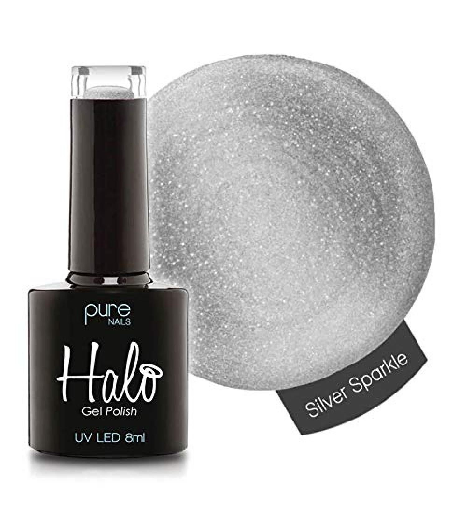 Halo Gel Polish *Full Range 8ml* **CHOOSE YOUR COLOUR(S)** (Silver Sparkle N2849) Silver Sparkle N2849 8 ml (Pack of 1)
