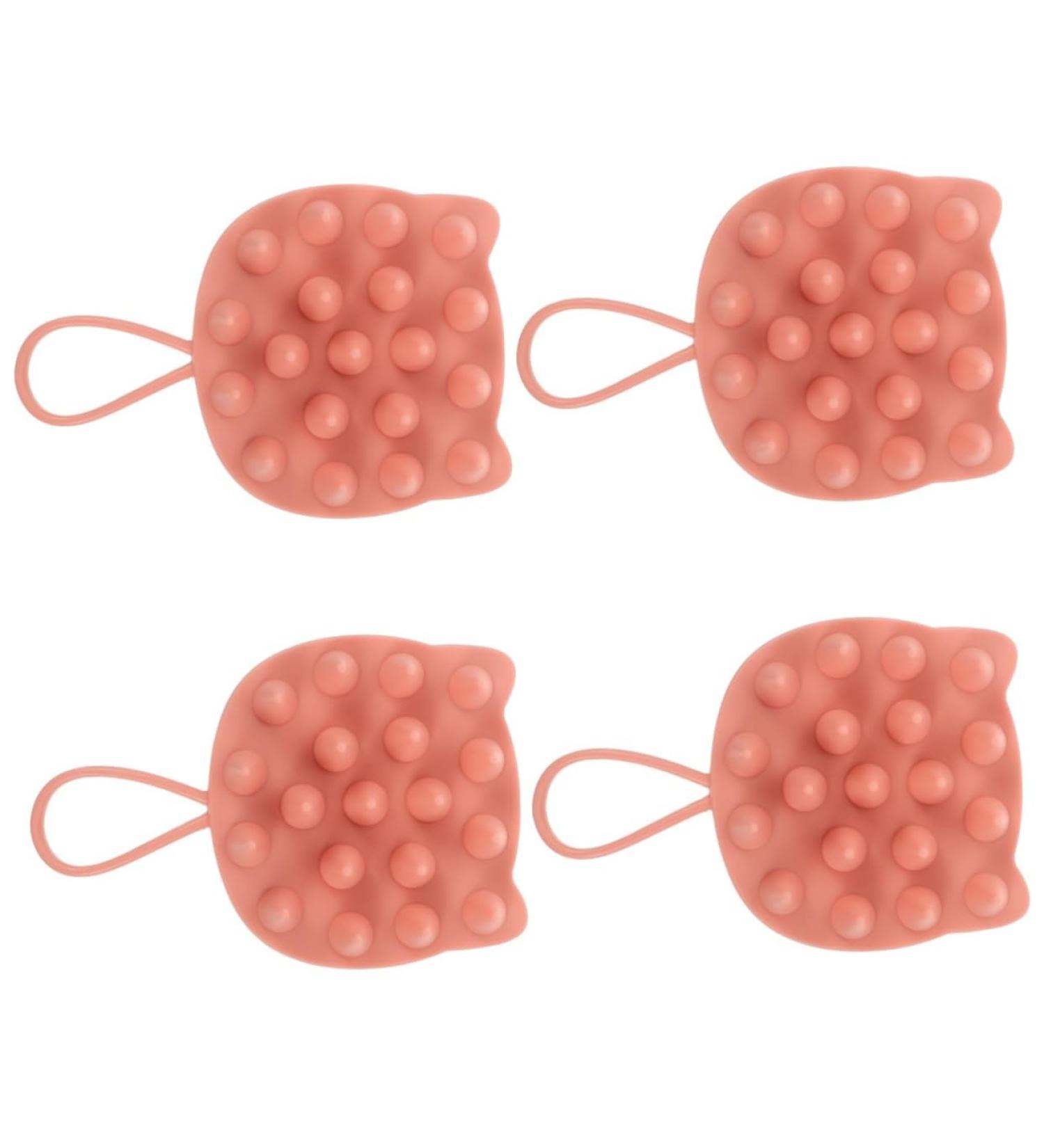 Beavorty 4-Pack Shampoo Brush Set | Scalp Cleaning Hairbrushes for Ultimate Hair Care | Meridian W scher Kratzer - 11.50x7.70x3.60cm - Buy Online on GoSupps.com