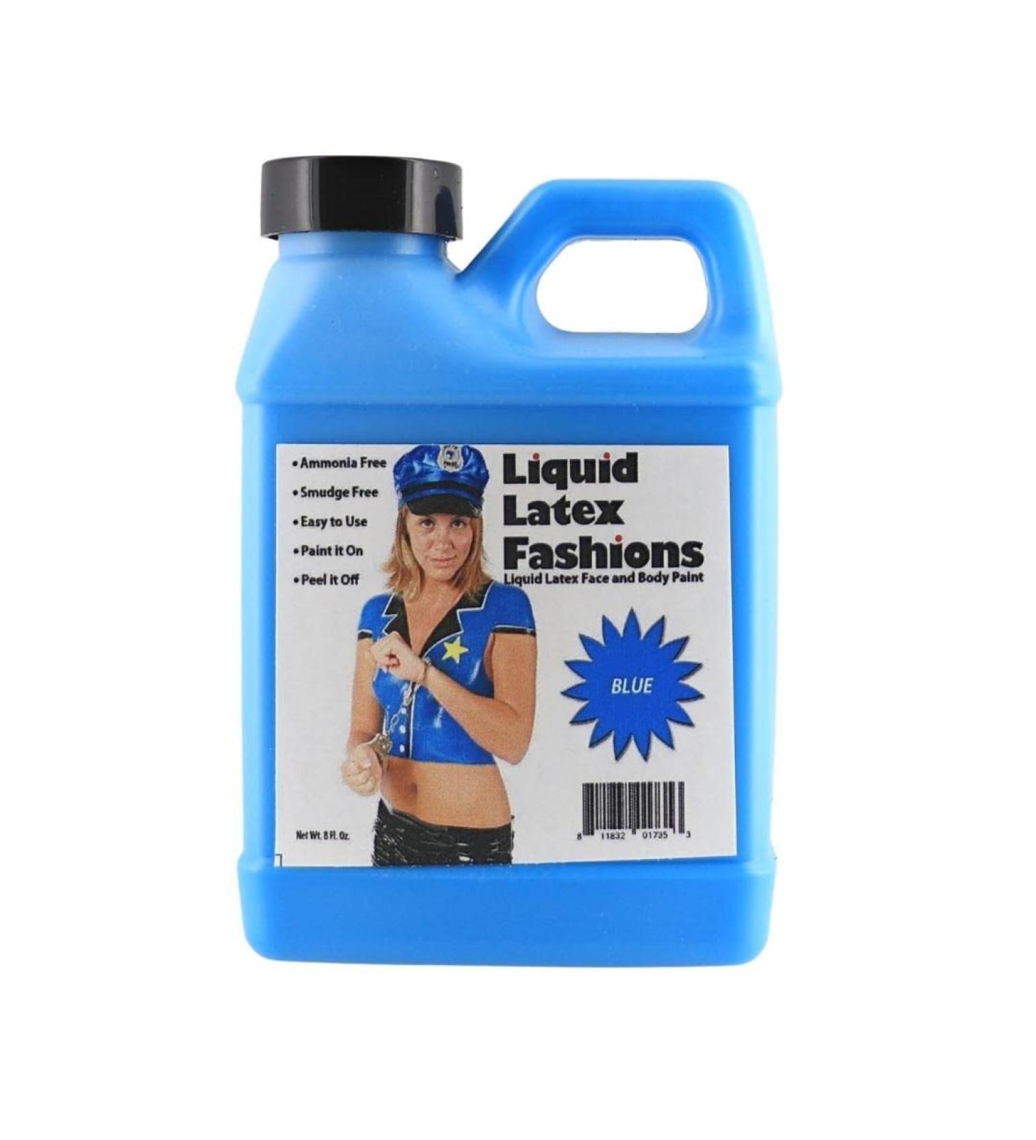 Liquid Latex Fashions - Ammonia Free Blue Halloween Makeup | Easy Apply Paint for Adults & Kids | Ideal for Art Theater Parties & Cosplay - 8 oz - Buy Online on GoSupps.com