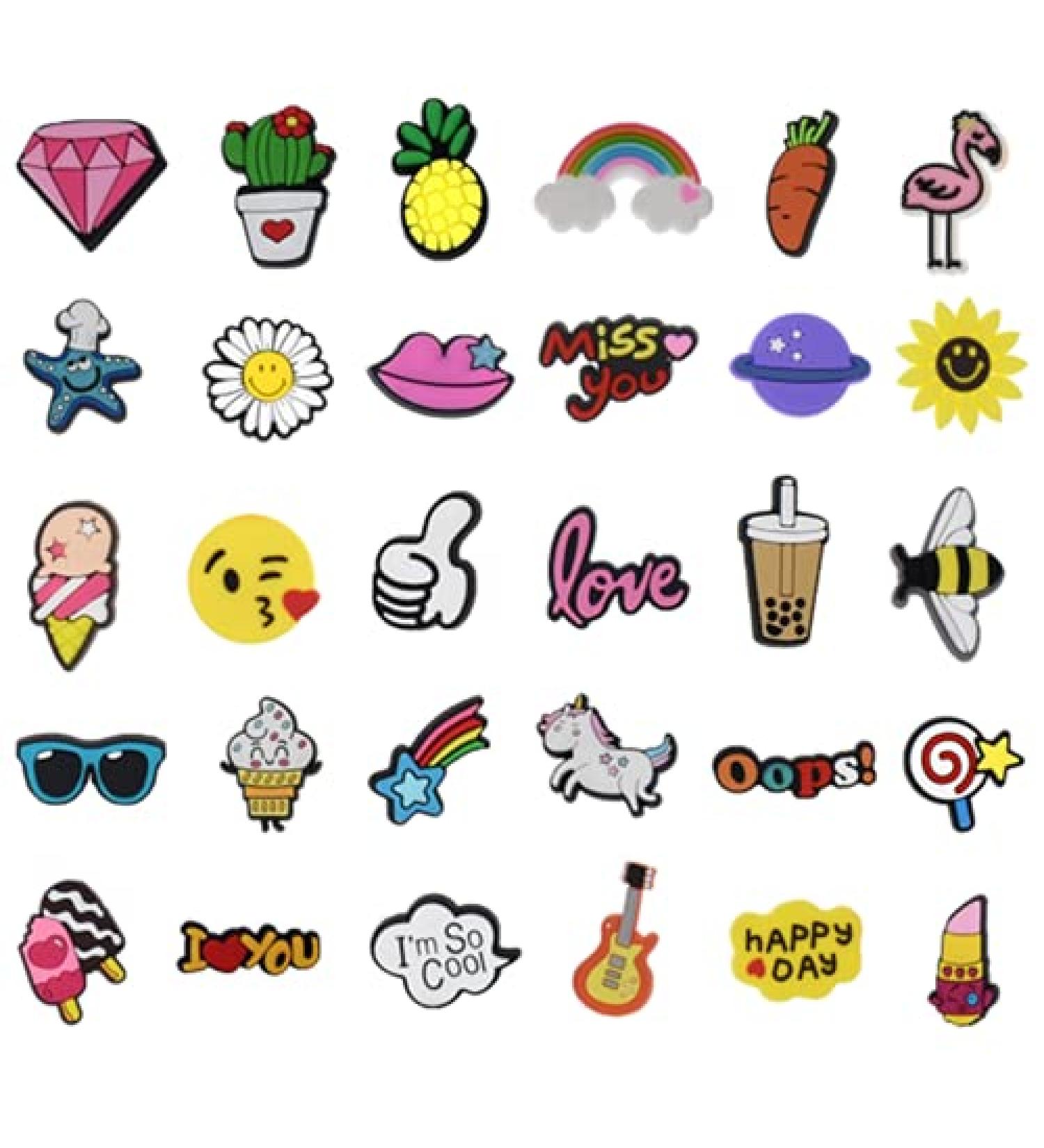 Diverse Shoe Charms for Croc Wristbands - 30 Pcs Kids Birthday Party Accessories - Buy Online on GoSupps.com