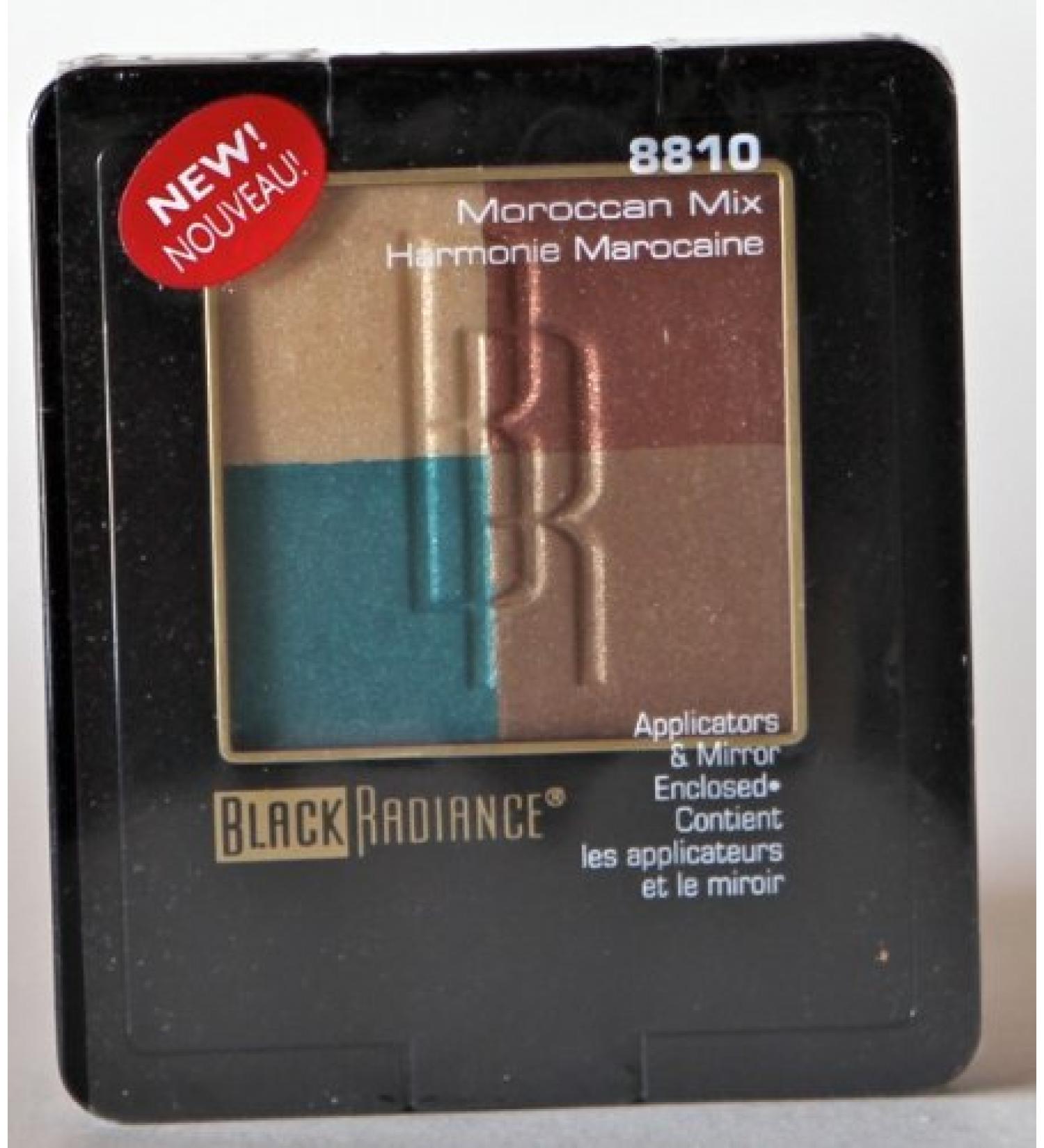 Black Radiance Eyeshadow Palette w/Applicators & Mirror 8810 Moroccan Mix  Beige  Blue  Brown  Red Brown 0.22 Ounce (Pack of 1)