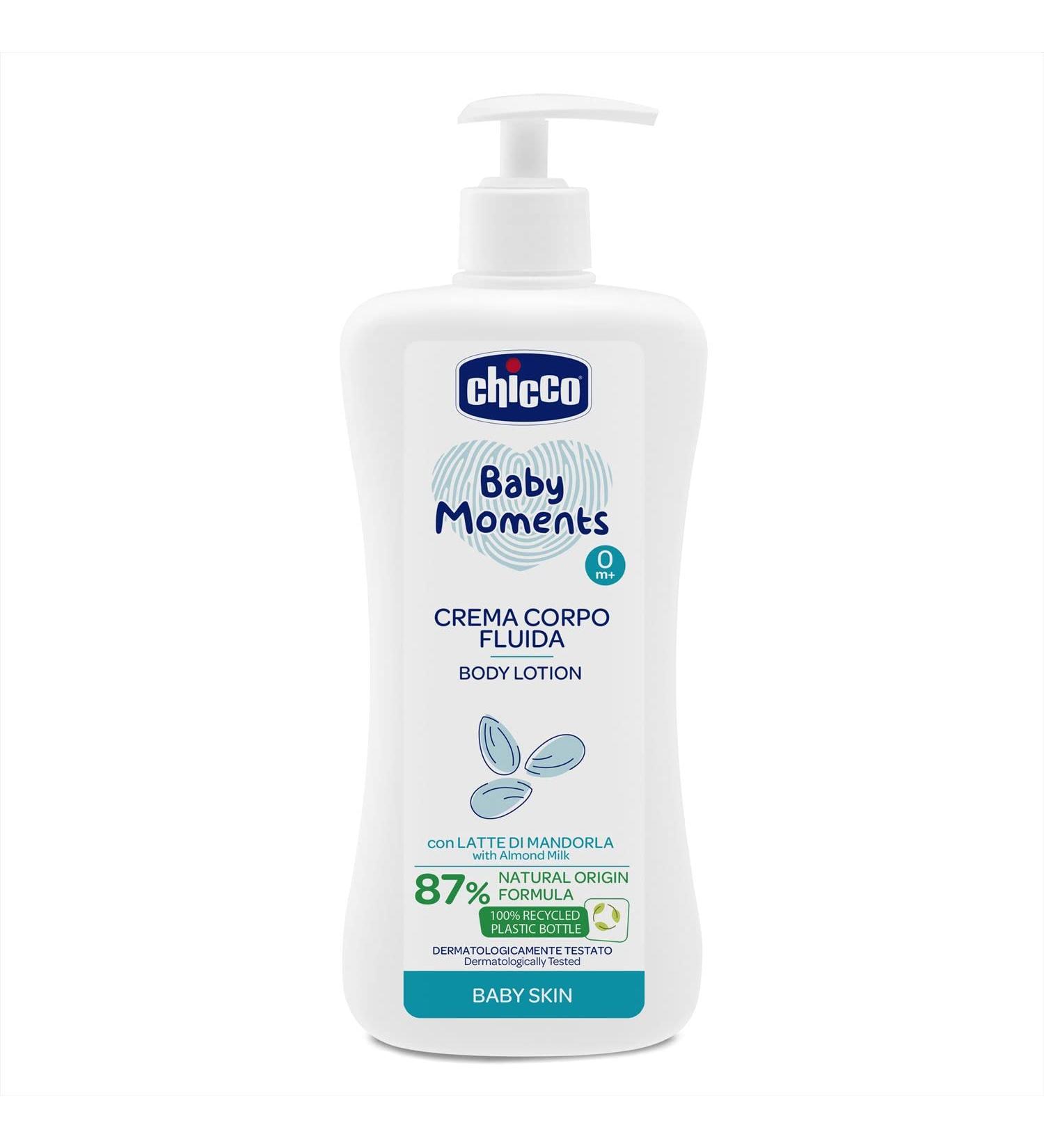 Chicco Baby Moments Almond Milk Liquid Body Cream Natural Formula 0+ Months 500ml - Buy Online on GoSupps.com