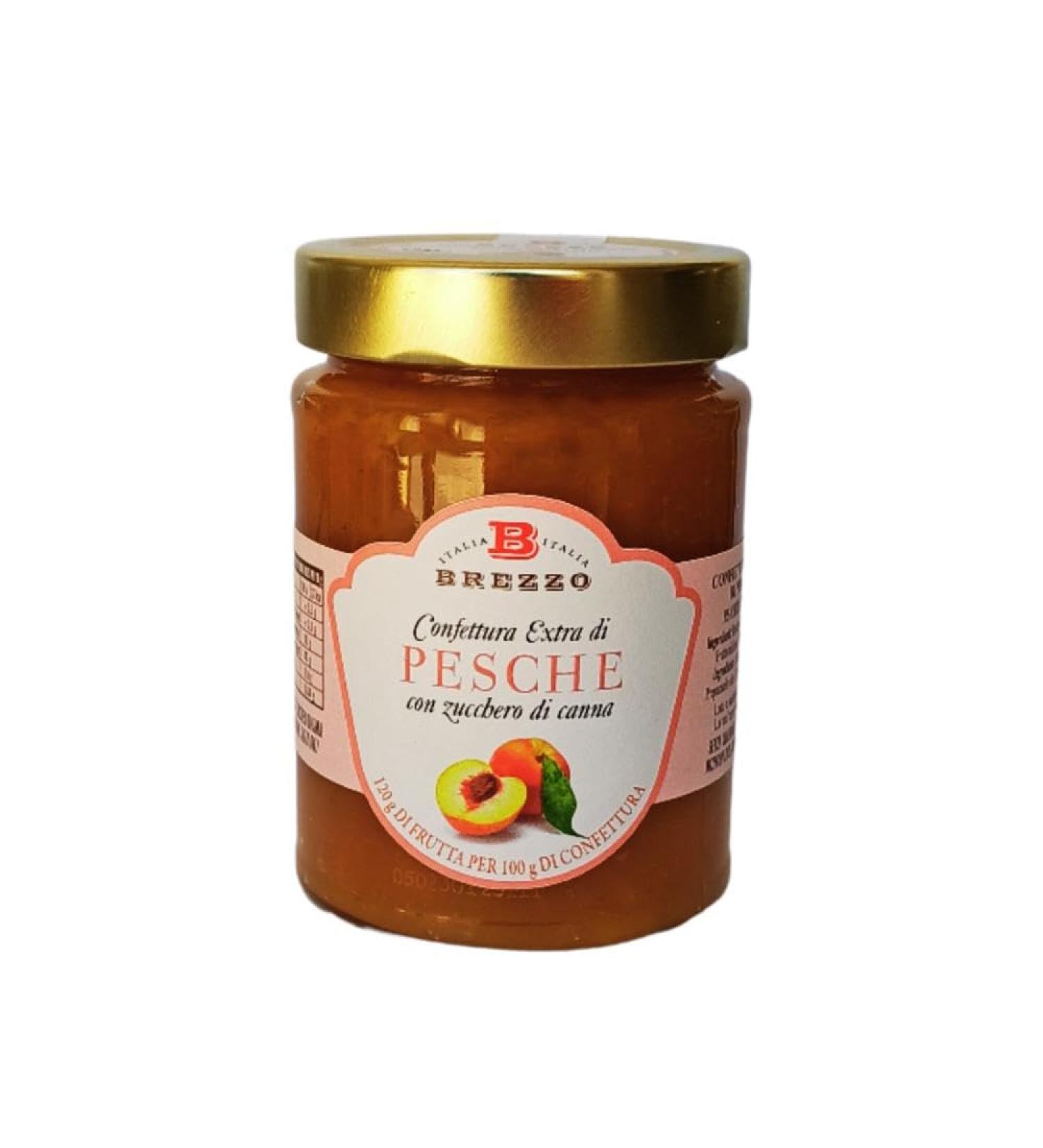 Brezzo Extra peach jam 350g with 120% fruit