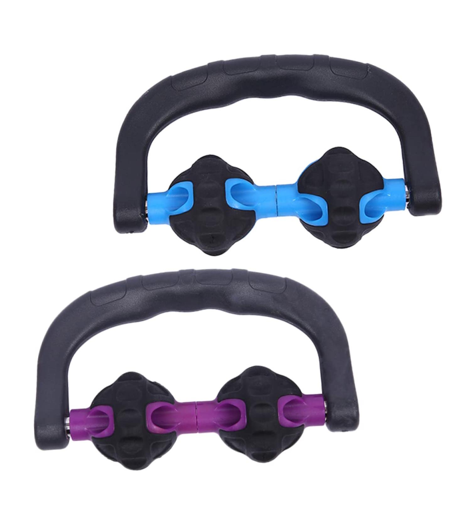 Clispeed 2nd Hand Massage Roller - Portable Six-Wheel Fascia Muscle Roller for Home Fitness & Yoga - Stainless Steel Arch Support - Buy Online on GoSupps.com