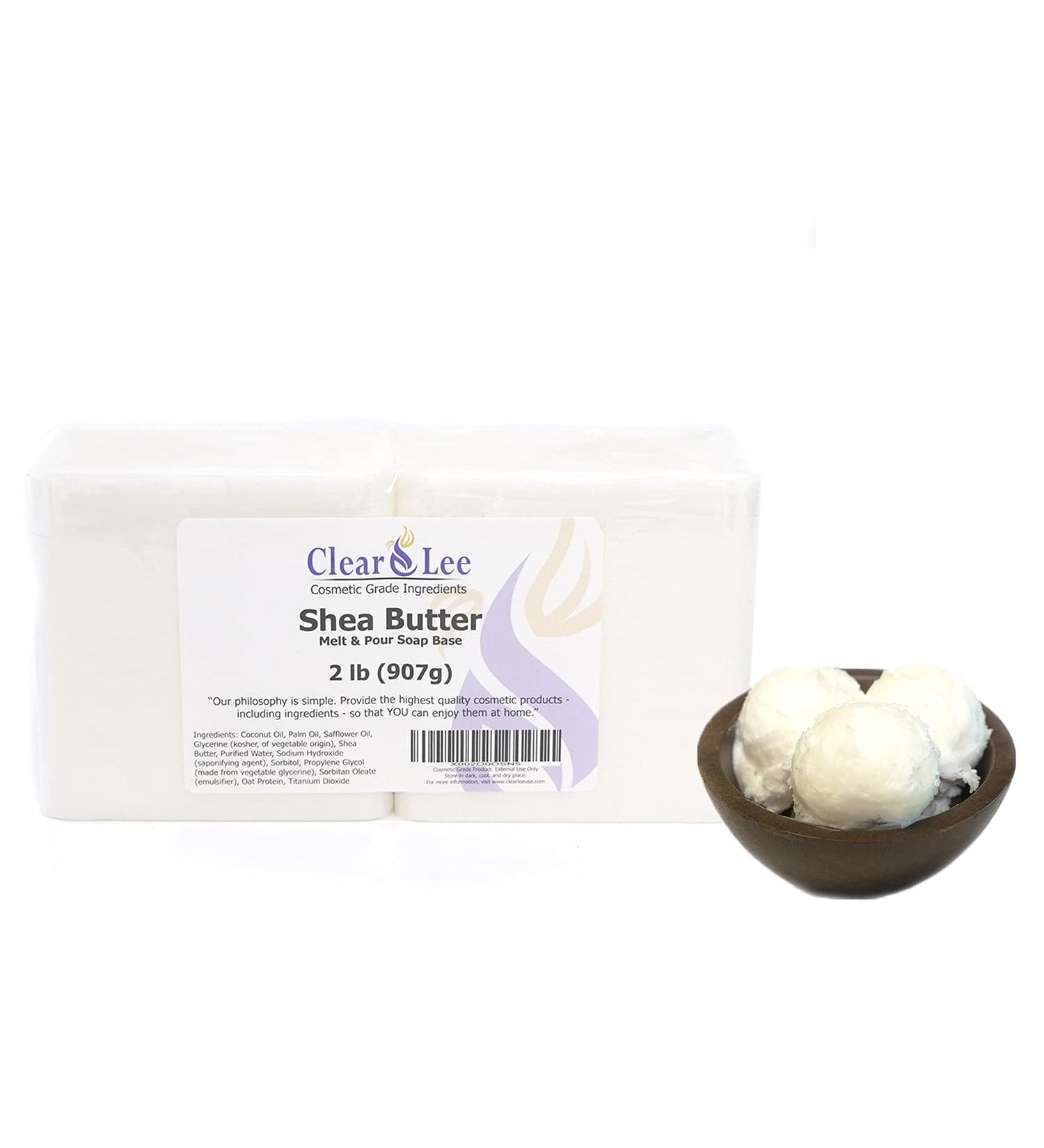 Buy Natural Shea Butter Melt and Pour Soap Base - 2lb Cosmetic Grade for DIY Soap Making | Fast International Shipping - Buy Online on GoSupps.com