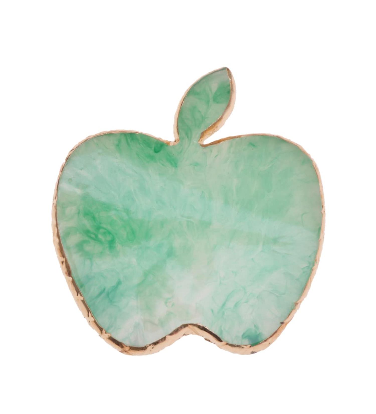 9x8.6cm Green Resin Nail Art Mixing Palette - Manicure Cosmetic Pigment & Polish Makeup Display Plate - Buy Online on GoSupps.com