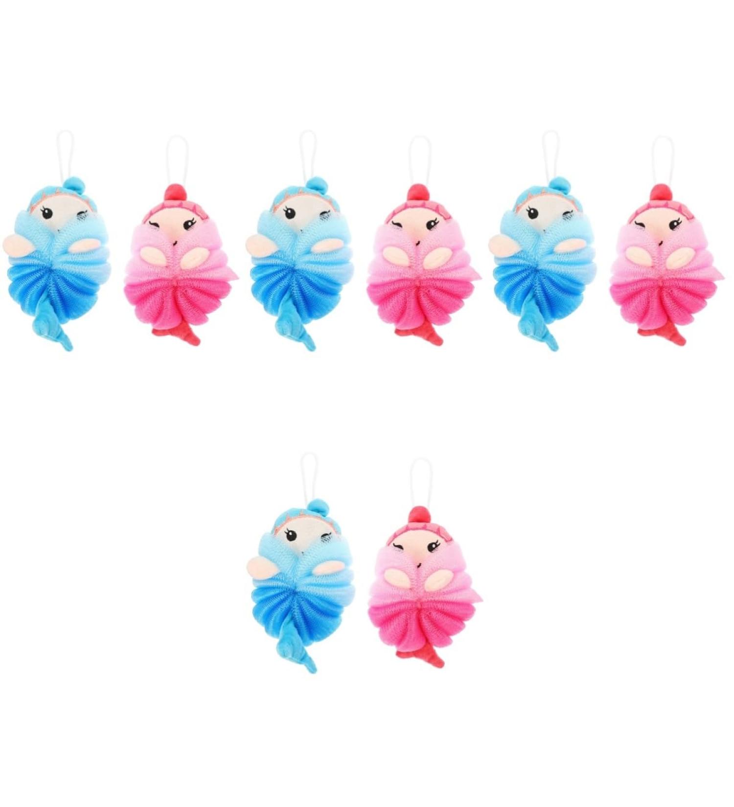 Ipetboom 8 Pcs Bath Ball Cleaning Sponge - Kids Loofah Pouf Wash Body Scrubbers - Perfect for Infants & Children | Soft Bath Sponges Esponja para Ba arse - Buy Online on GoSupps.com