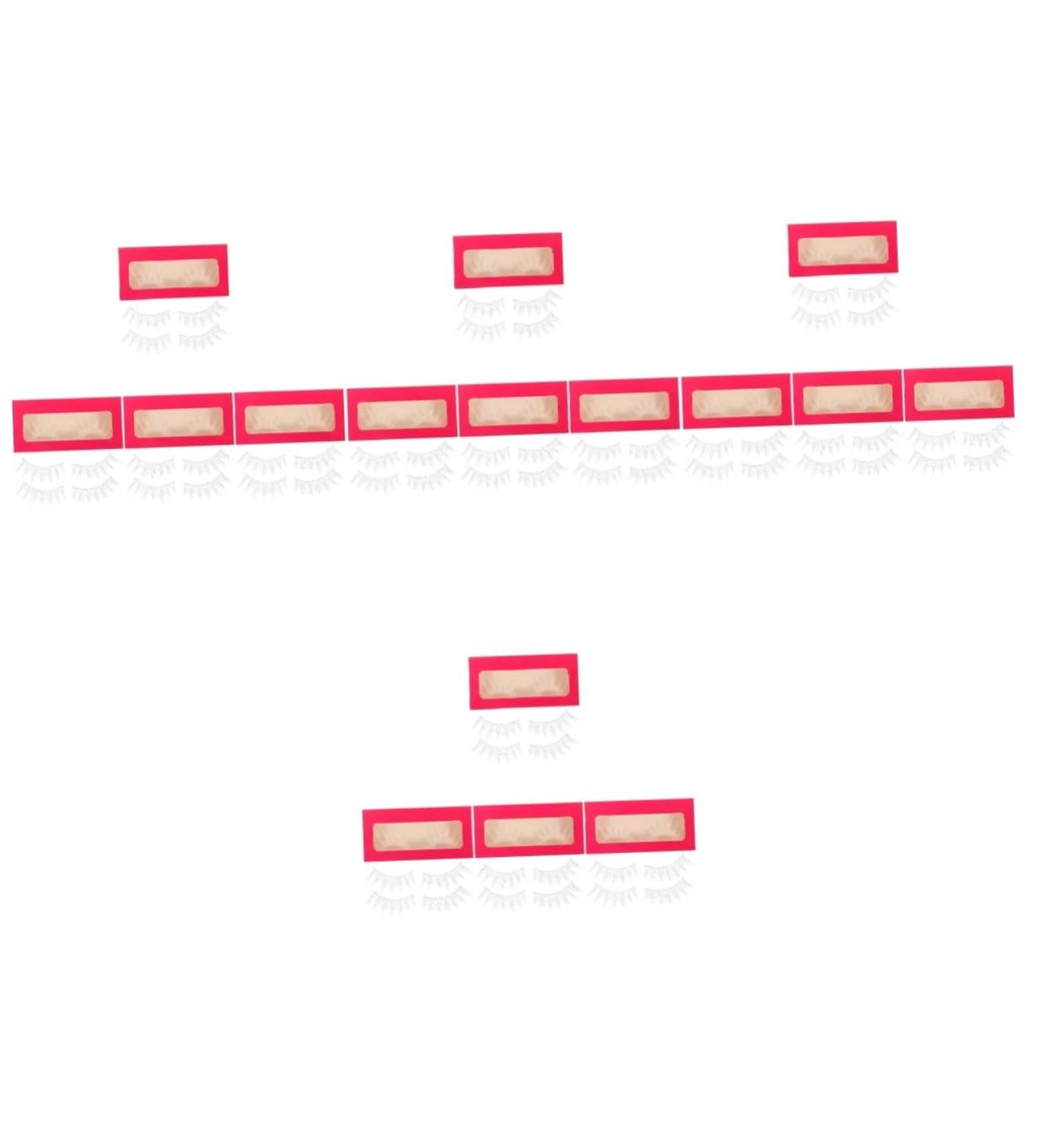 minkissy 12 Pairs Makeup False Eyelashes Drama Lashes Masquerade Makeup Accessories Natural Eyelashes Cosmetic Lashes False Lash Extensions Fake Lashes White Cosplay Extend Fiber 3d - Buy Online on GoSupps.com