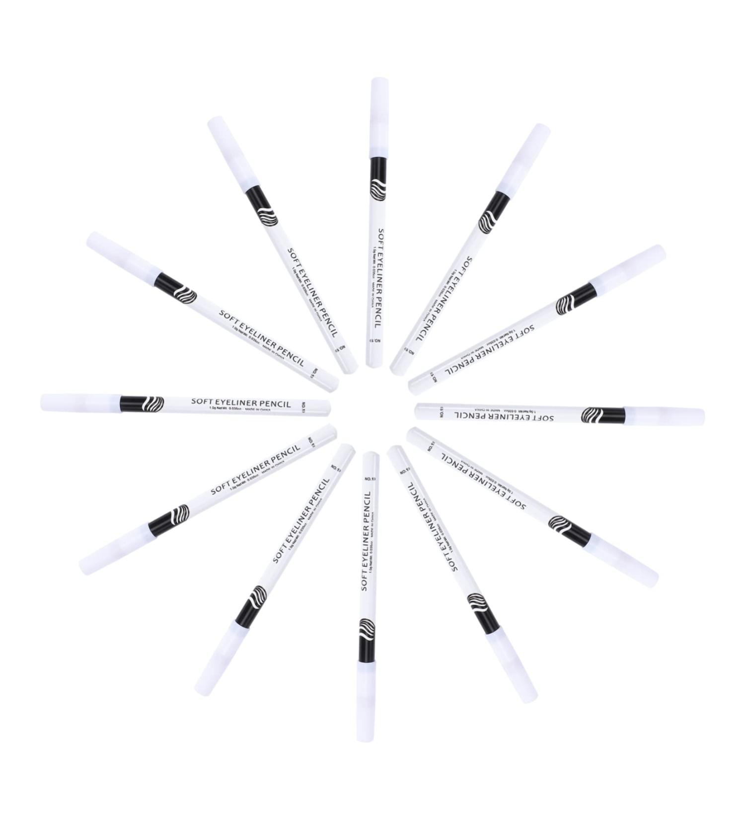 VINTORKY 12pcs Eyeliner Pencil Makeup Pen Colored Highlighters Long Lasting Eyeliner Brow Pen Wooden Pole - Buy Online on GoSupps.com