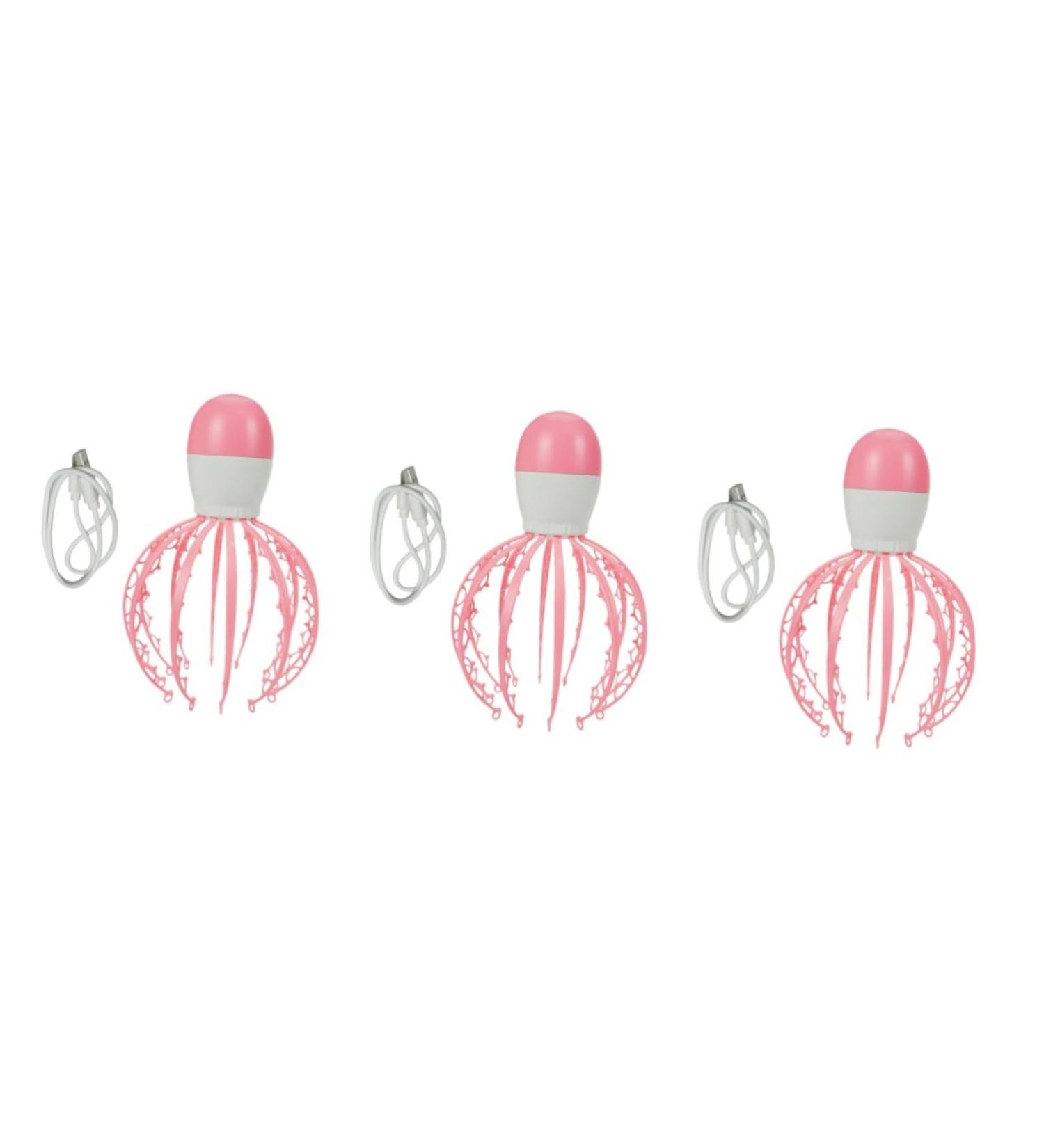 Frcolor 3-in-1 Electric Scalp Massager - Handheld Pink Octopus Design for Relaxation & Tingles | International Shipping Available - Buy Online on GoSupps.com