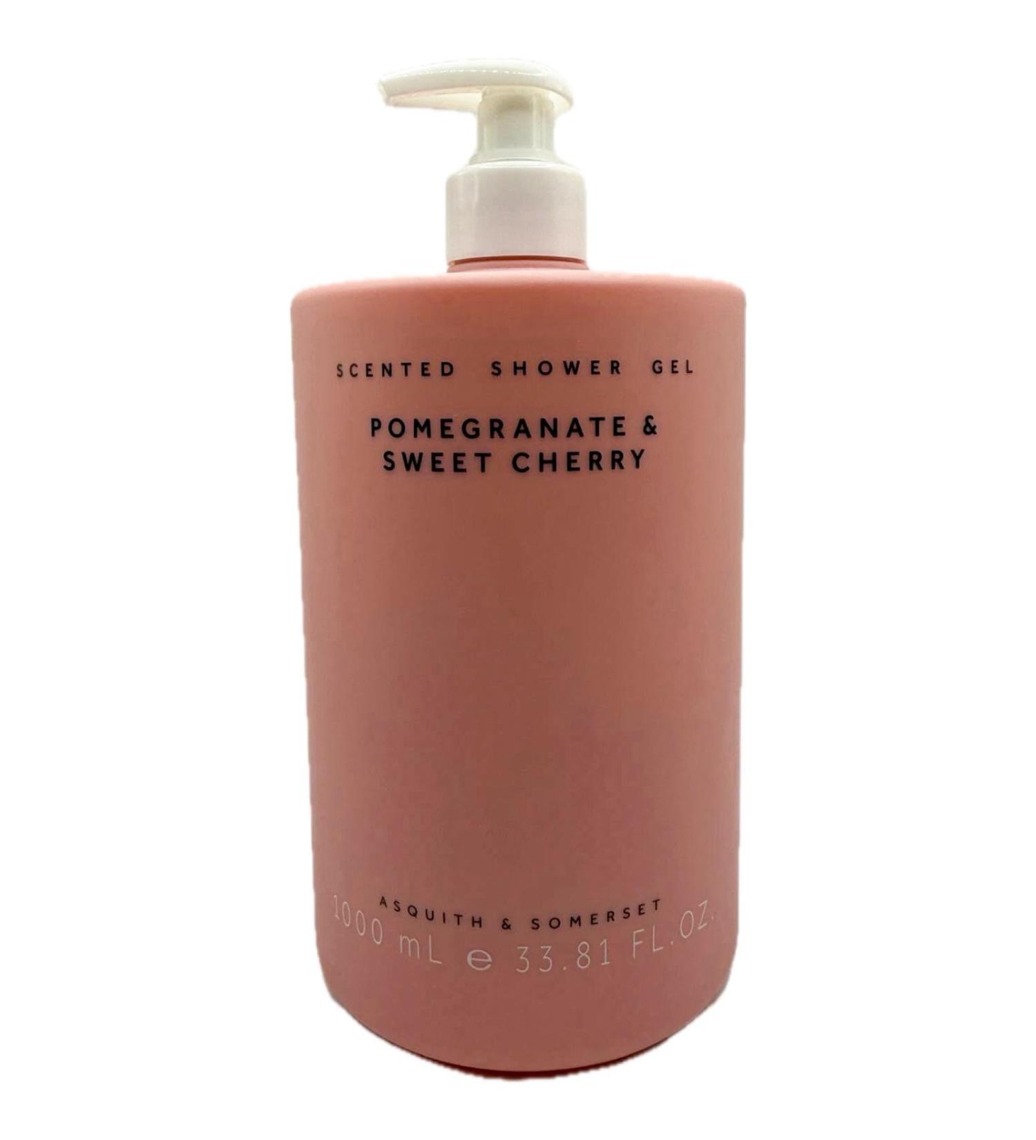 Asquith & Somerset Pomegranate & Sweet Cherry Scented Shower Gel 1000ml Pump Dispenser