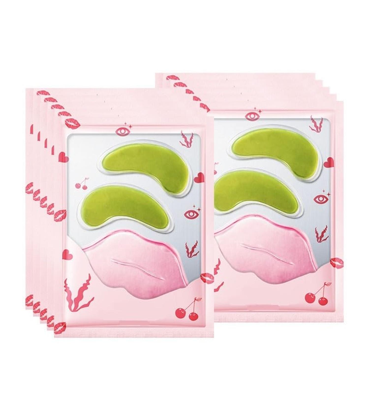 10pcs Collagen Eye Mask Lip Mask Combination Moisturizing Lip Patch Anti-wrinkle Anti Dark Circles Eye Patches (Color : A) - Buy Online on GoSupps.com