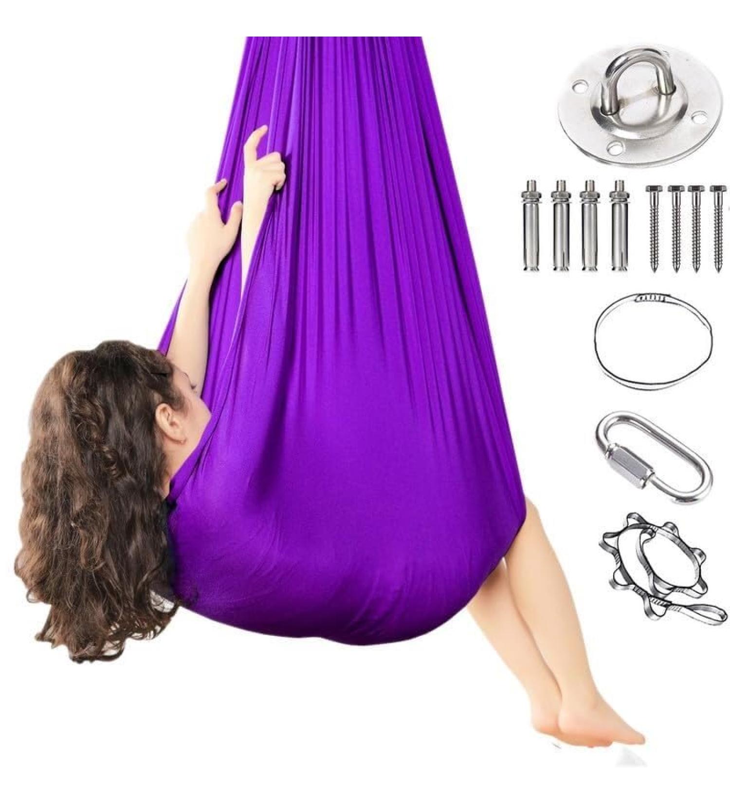 Buy Purple Sensory Body Sox - Full Body Socks for Autism & Stress Relief | Yoga Towel & Accessories | International Shipping - Buy Online on GoSupps.com