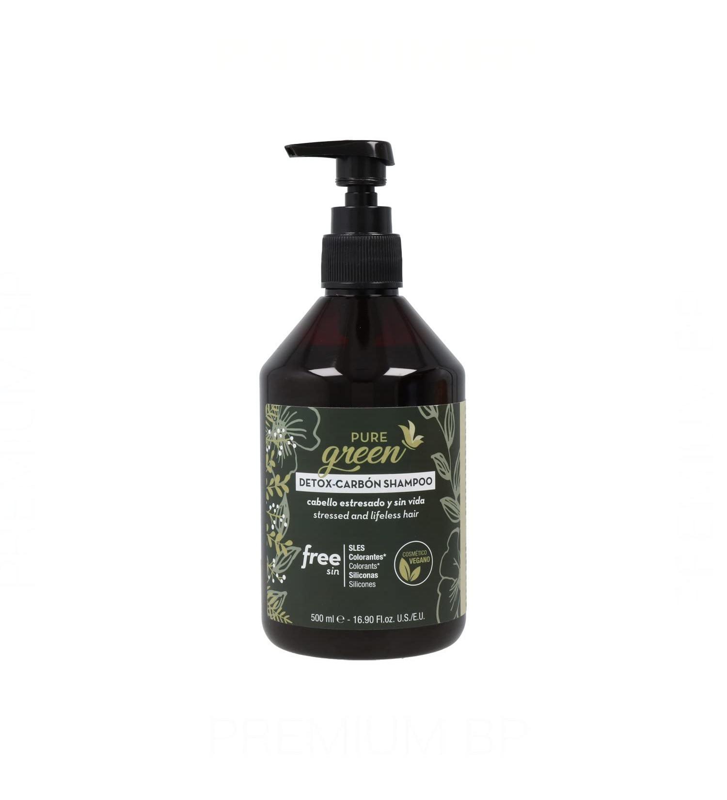 Pure Green Detox Carbon Shampoo 500 ml - Buy Online on GoSupps.com