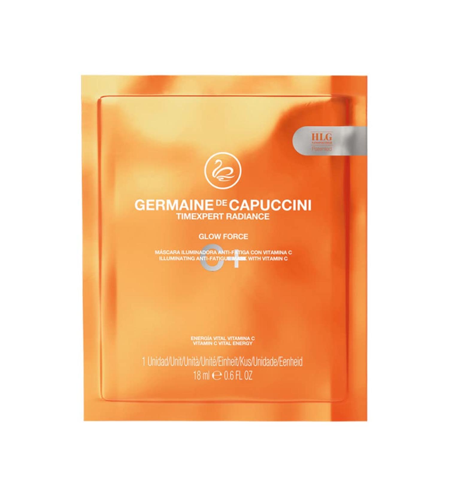 Germaine de Capuccini Timexpert Radiance C+ | Glow Force Mask - Vitamin C Anti-Fatigue Facial Mask for Extraordinary Luminosity - Fast 15-Minute Nourishment - 0.6 Fl Oz - Buy Online on GoSupps.com