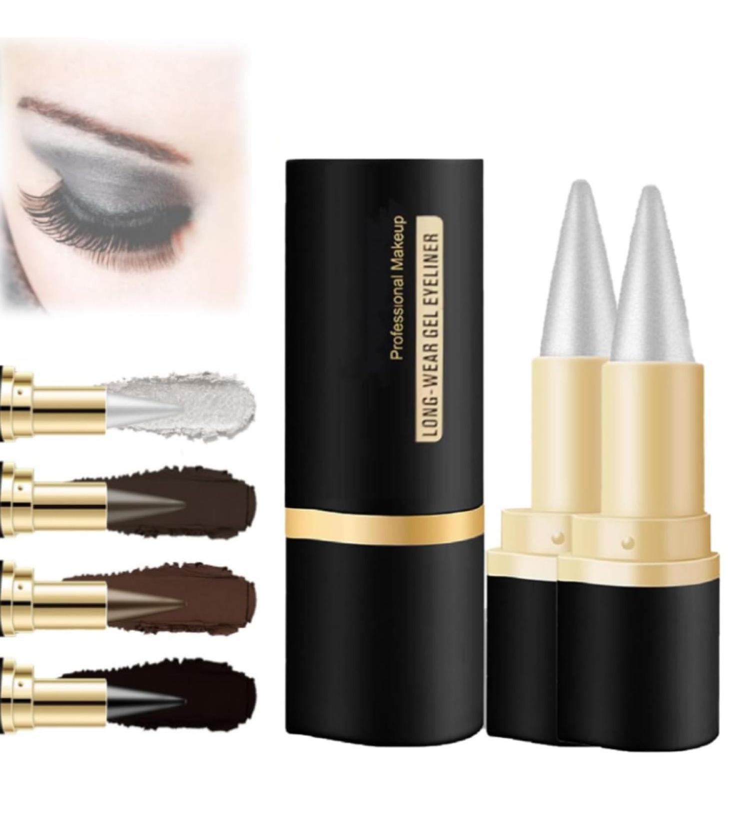 Ayky Eyeliner Exhibition Eyeliner Ayky Natural Black Eyeliner Cream Ayky Long Wear Gel Eyeliner Exhibition K Eyeliner Waterproof Exhibitionk Eye Liner Pencil (Silver) - Buy Online on GoSupps.com