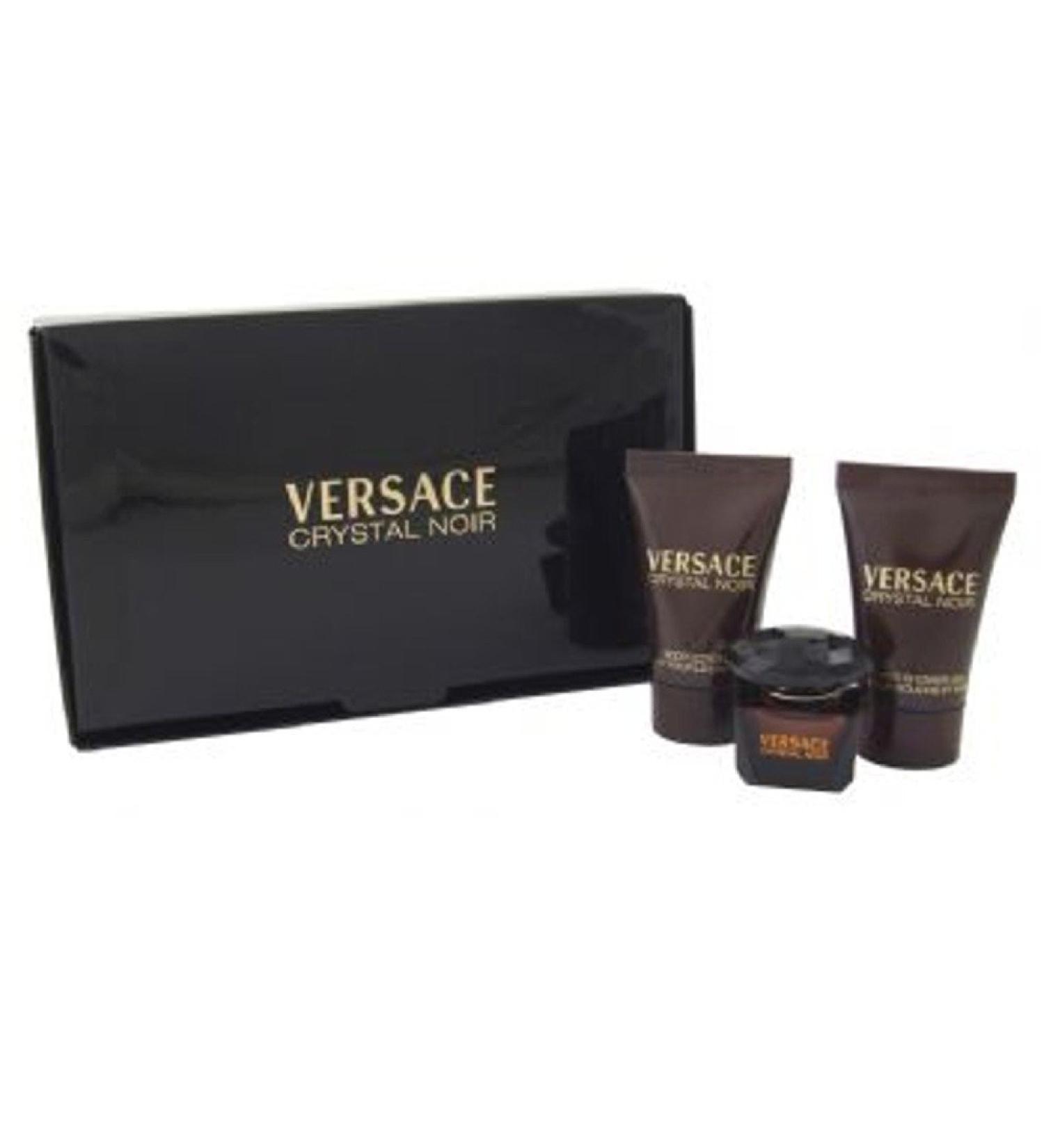 Versace Crystal Noir Perfume for Women Mini EDT 3 Piece Gift Set