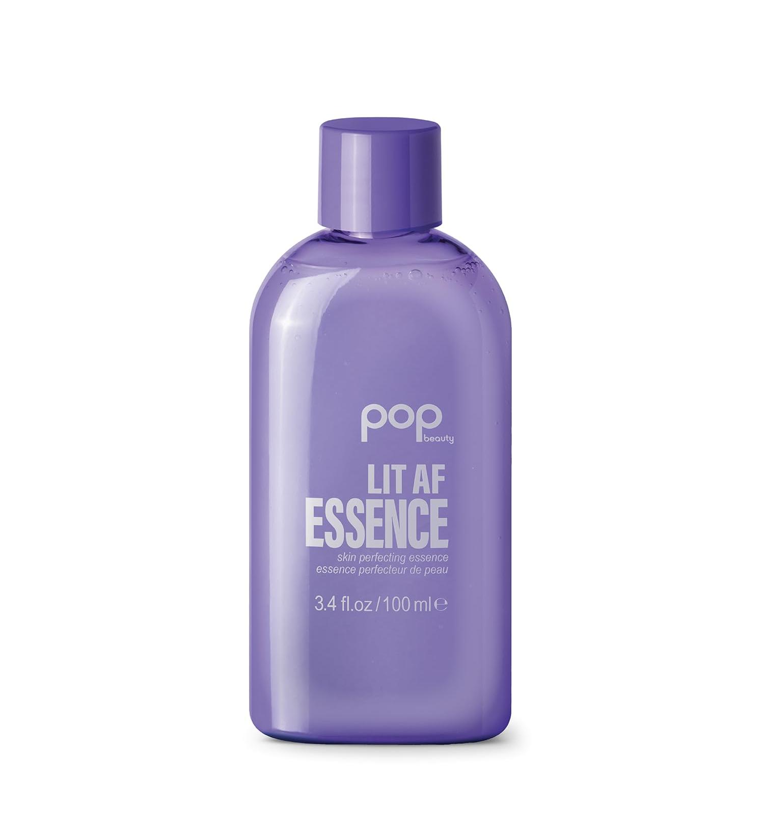 POPBEAUTY Lit AF Essence | Hydrating Botanical Gel with Niacinamide & Peptides | Brighten Skin | 3.4 Fl Oz - Buy Online on GoSupps.com