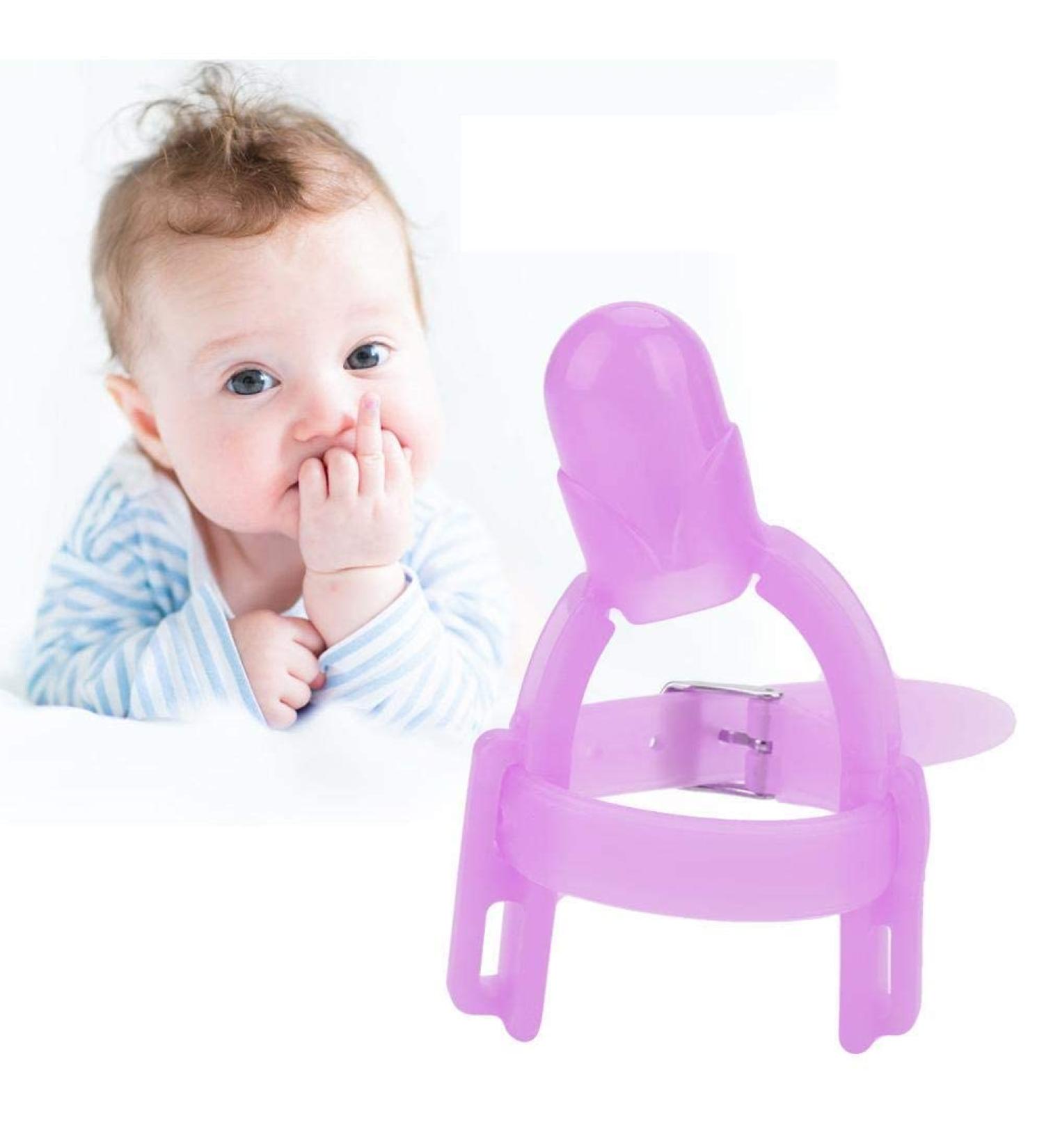 Thumb Sucking Stop Children's Finger Protector Teether & Pacifier for Babies 1-5 Years (Purple) | International Shipping - Buy Online on GoSupps.com