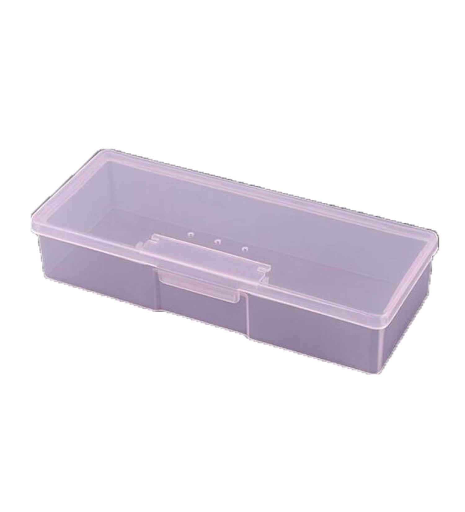 TREGOO Tool Boxes Nail Art Rectangular Plastic Transparent Storage Box Nail Rhinestone Brush Pen Buffer Grinding File Container Box - Buy Online on GoSupps.com