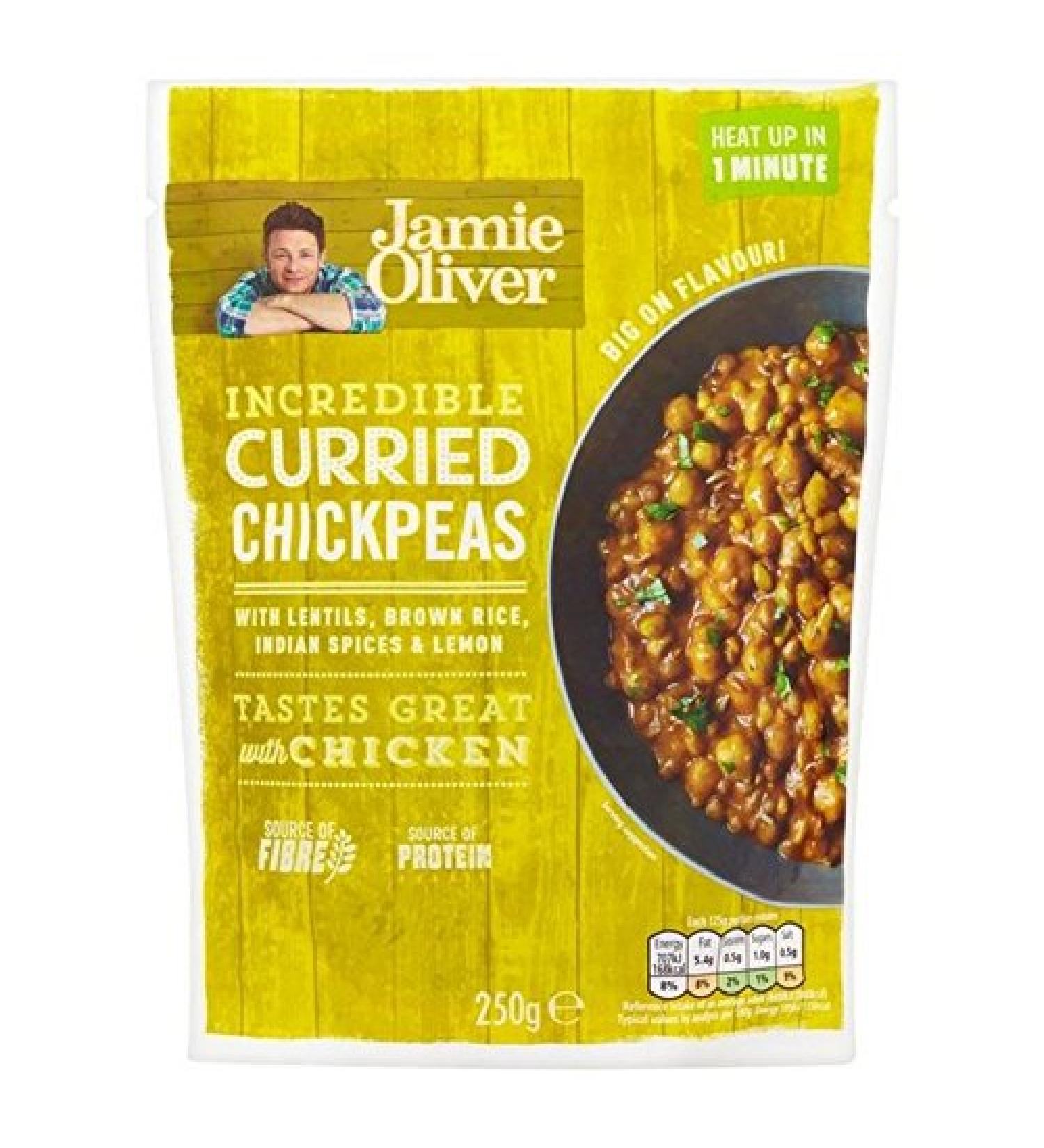 Jamie Oliver Curried Chickpeas 250g (Pack of 4)