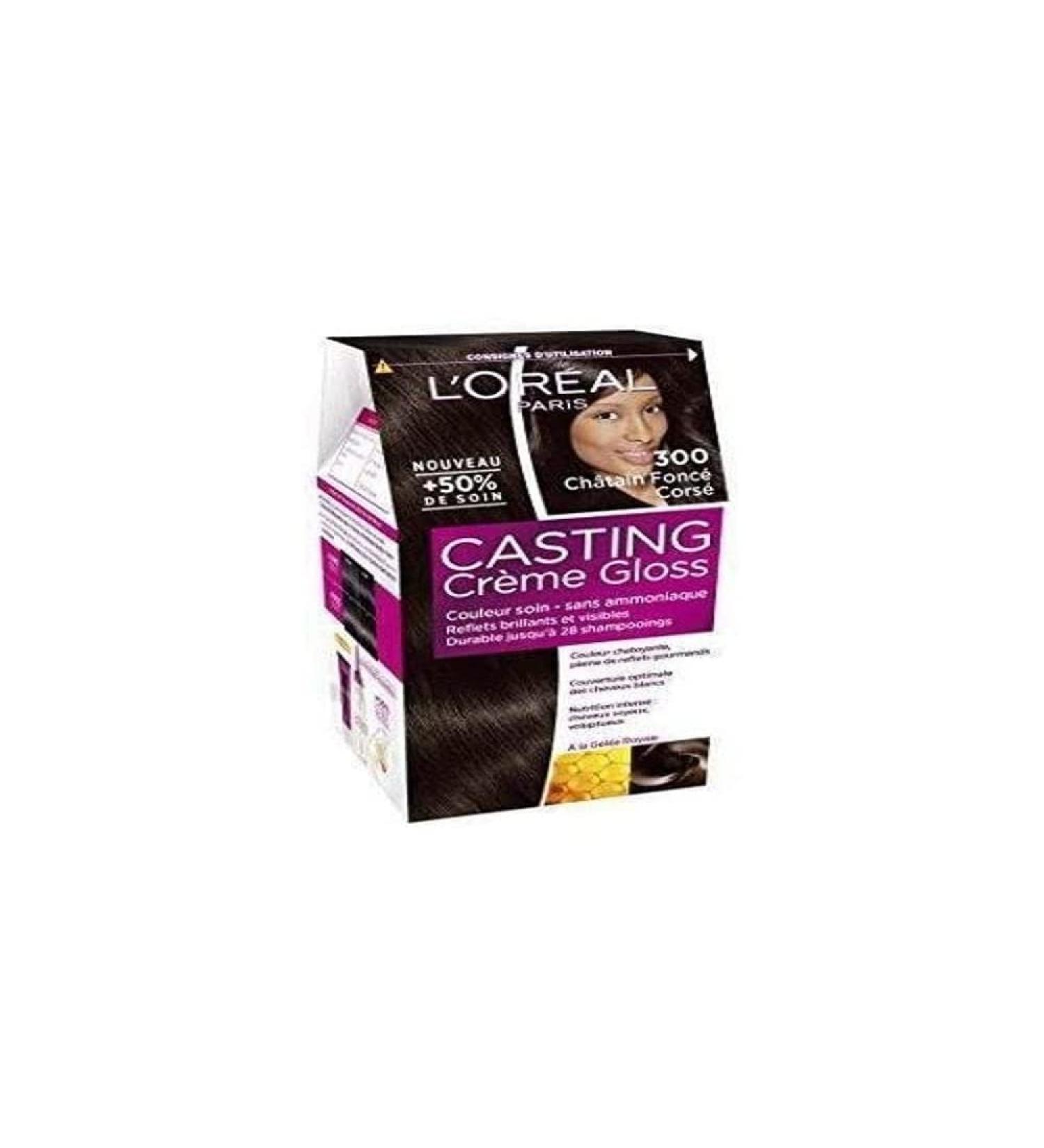 L'Oréal Paris Casting Crème Gloss Tone-on-Tone Hair Color - Ammonia Free - Dark Chestnut (300)