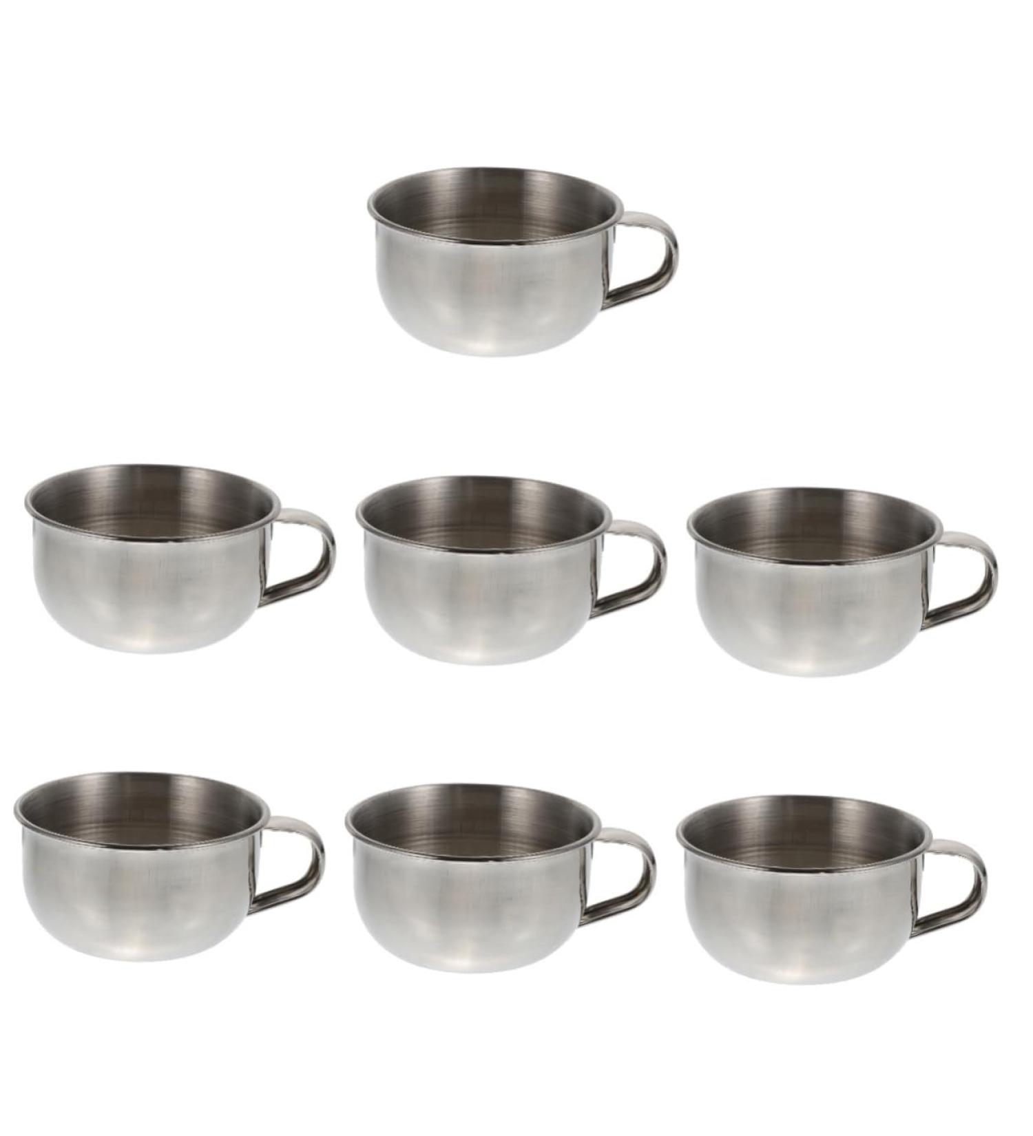 Angoily 7pcs Shaving Soap Dish Set - Stainless Steel Bubble Container for Men | Durable & Stylish Shaving Foam Holder - Buy Online on GoSupps.com