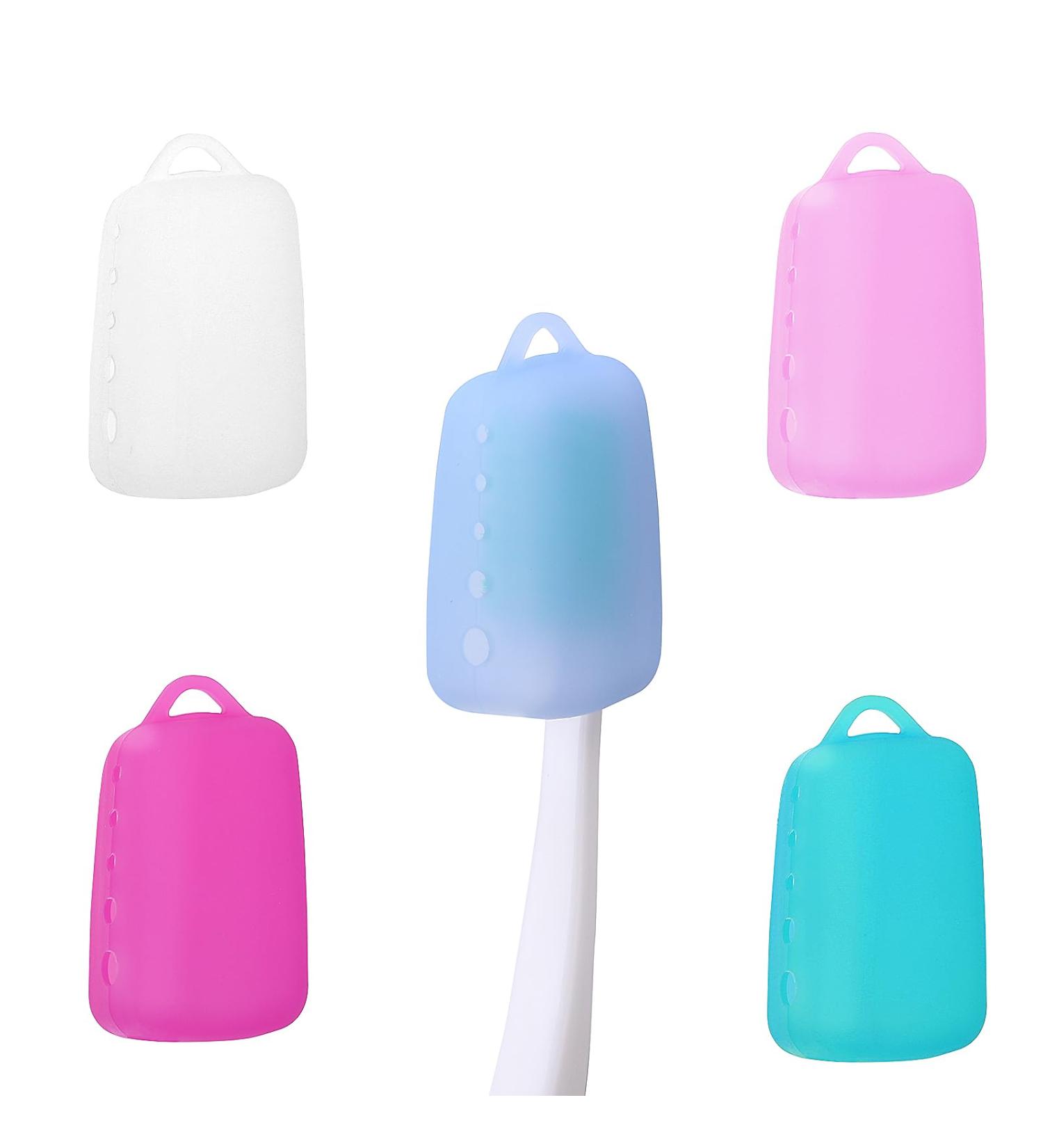Wllhyf 5 PCS Silicone Toothbrush Covers - Portable Travel Toothbrush Protectors & Head Holders - Buy Online on GoSupps.com