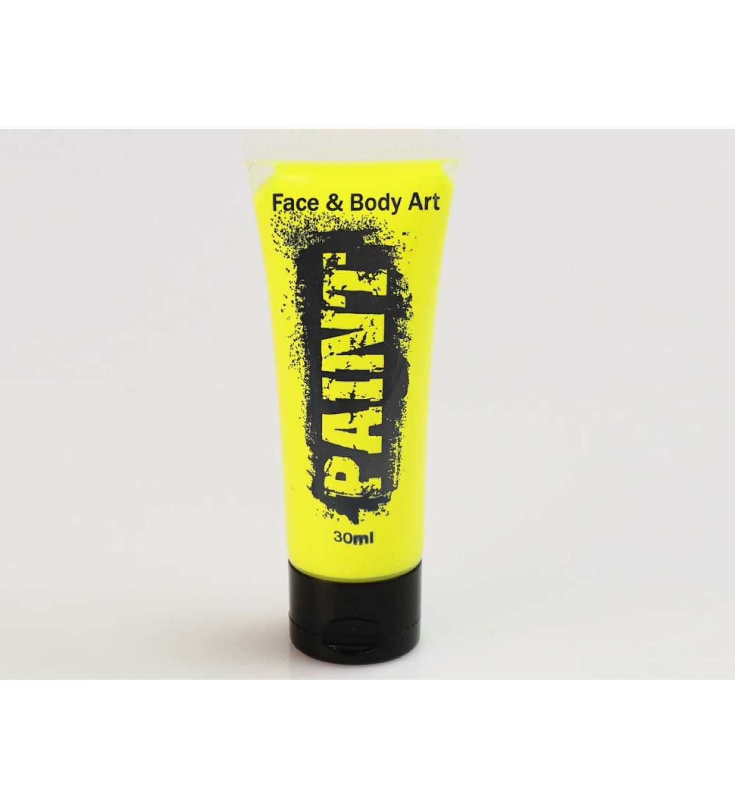 UV Bodypainting paint in a tube (UV BodyPaint Tube) - yellow 30 ml