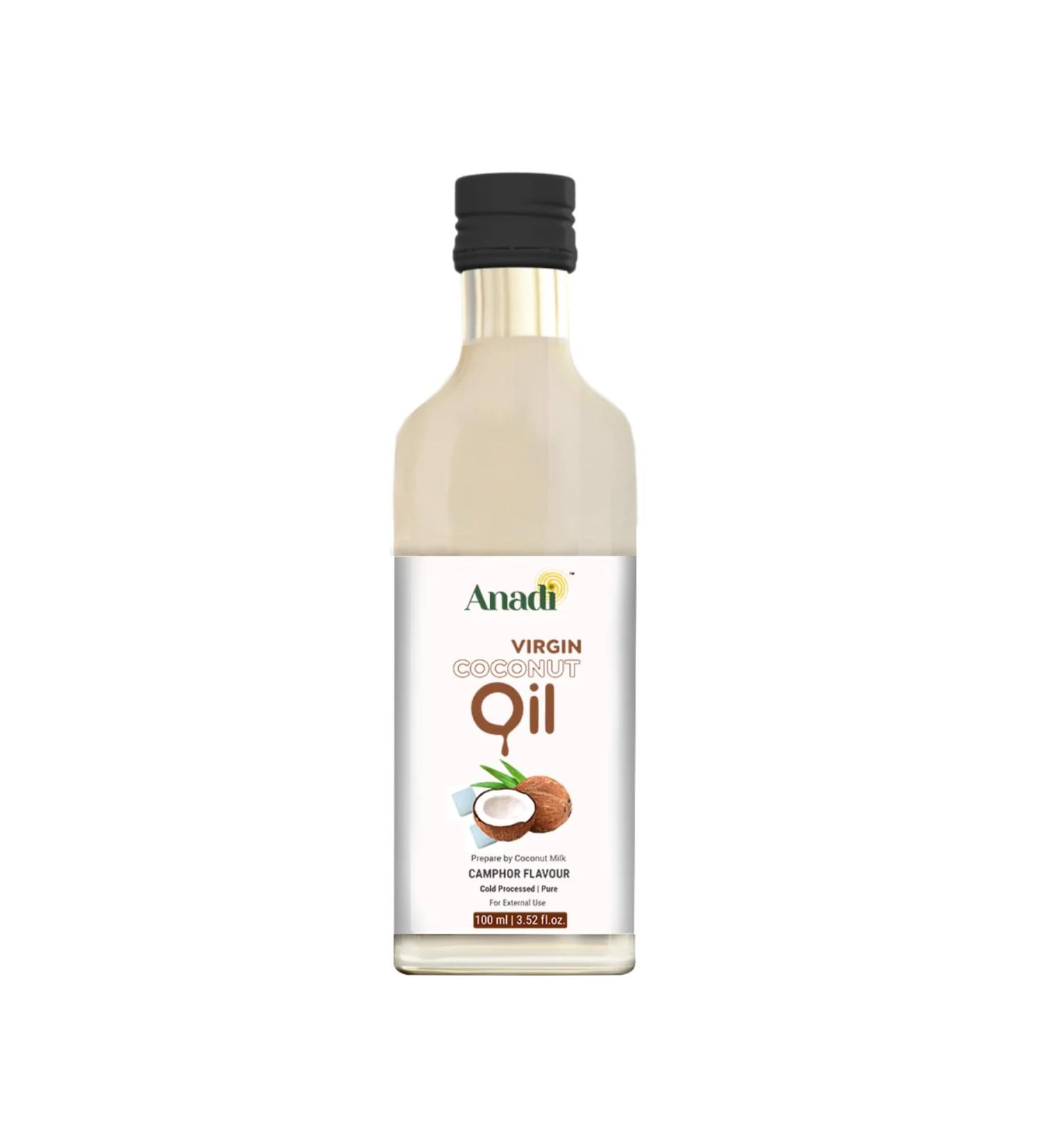 Anadi Coconut Milk Oil with Bhimseni Kapoor Camphor Coconut Oil Natural Glow Dandruff Relief Healthy Scalp Relaxing & Calming for Radiant Skin Body Health - Buy Online on GoSupps.com