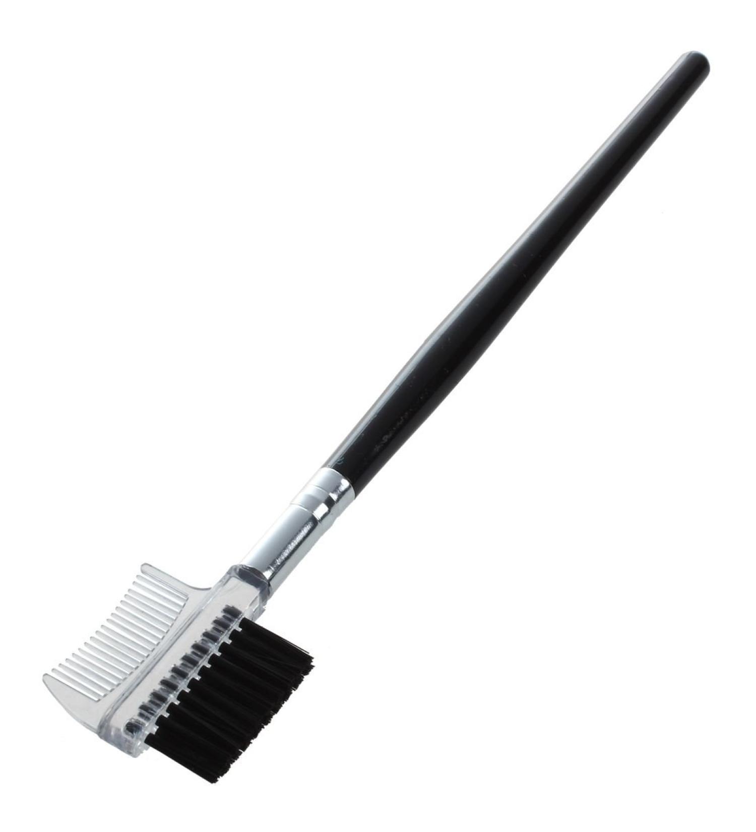 Compasty Women's Doublecotes Eyebrow Comb Wooden Eyebrow Brush Cosmetic Makeup Tool 1pc Black - Buy Online on GoSupps.com