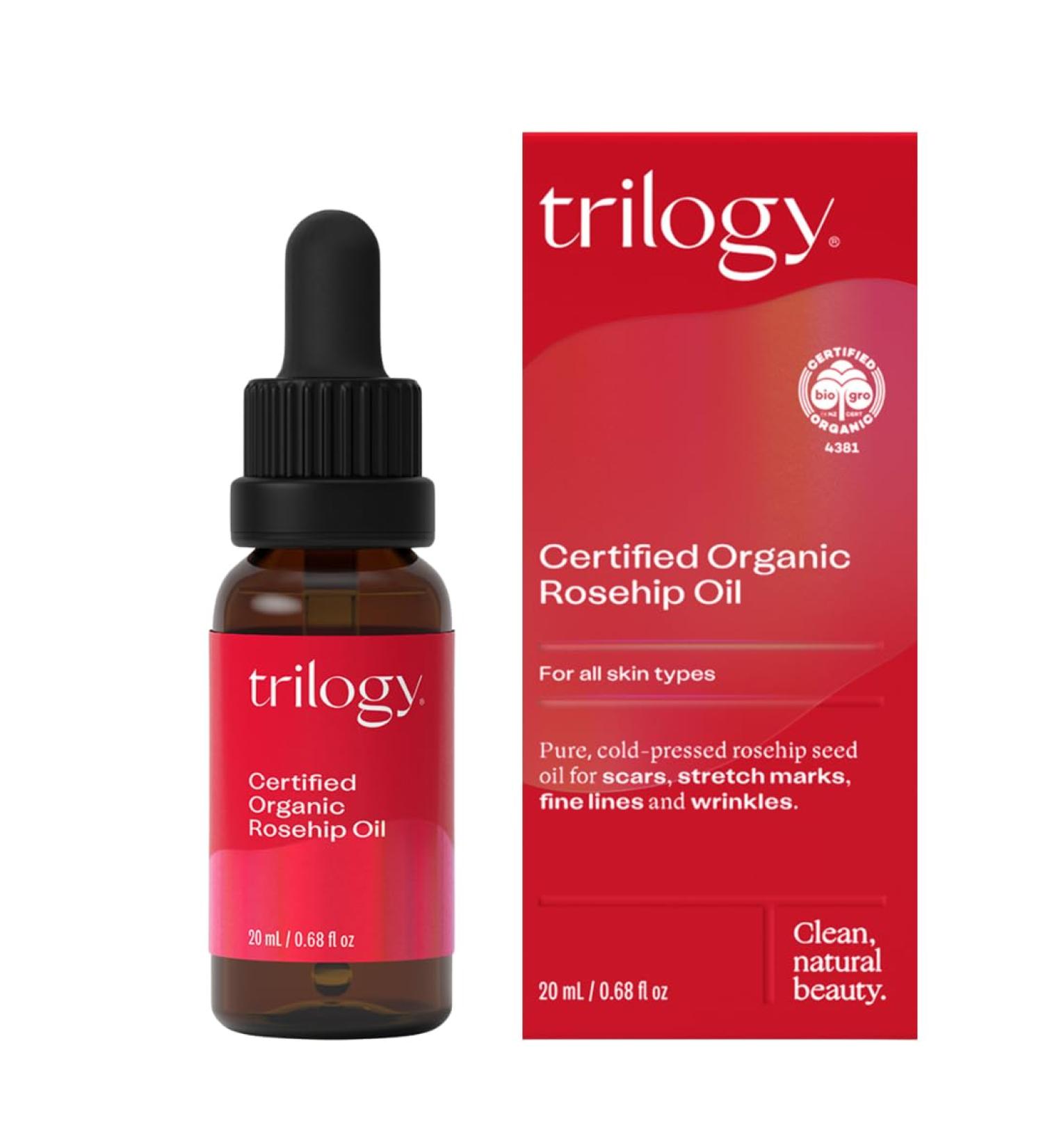 Trilogy Certified Organic Rosehip Oil 20ml - Buy Online on GoSupps.com
