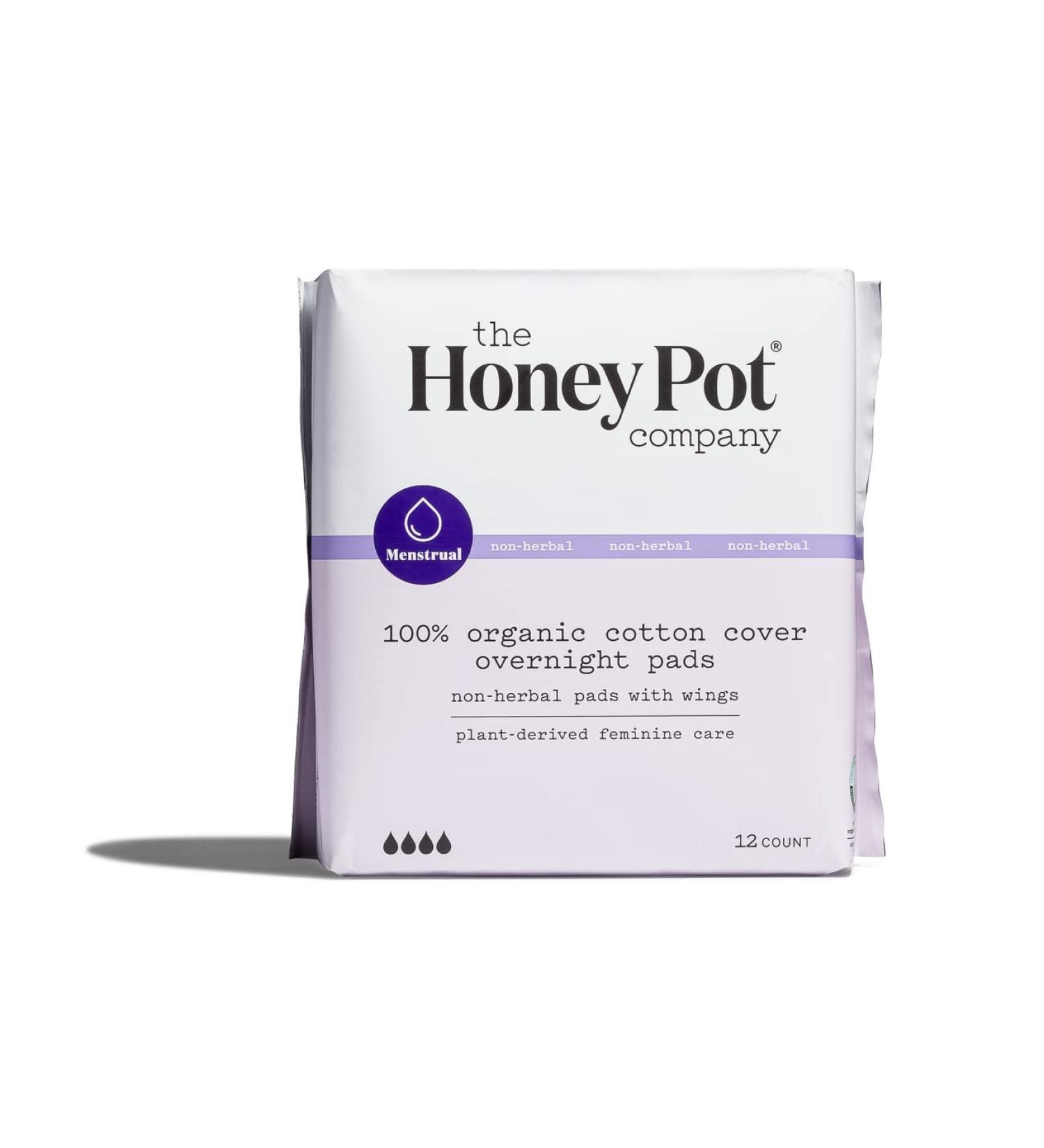 Organic Cotton Cover Non-Herbal Overnight Pads with Wings
