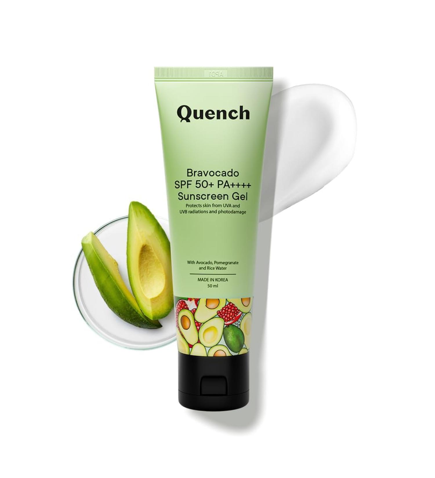 Buy Korean Sunscreen SPF 50+ PA++++ - Lightweight Non-Sticky Vitamin E & Avocado - No White Cast UVA/UVB Protection for Glowing Skin | 50ml - Buy Online on GoSupps.com