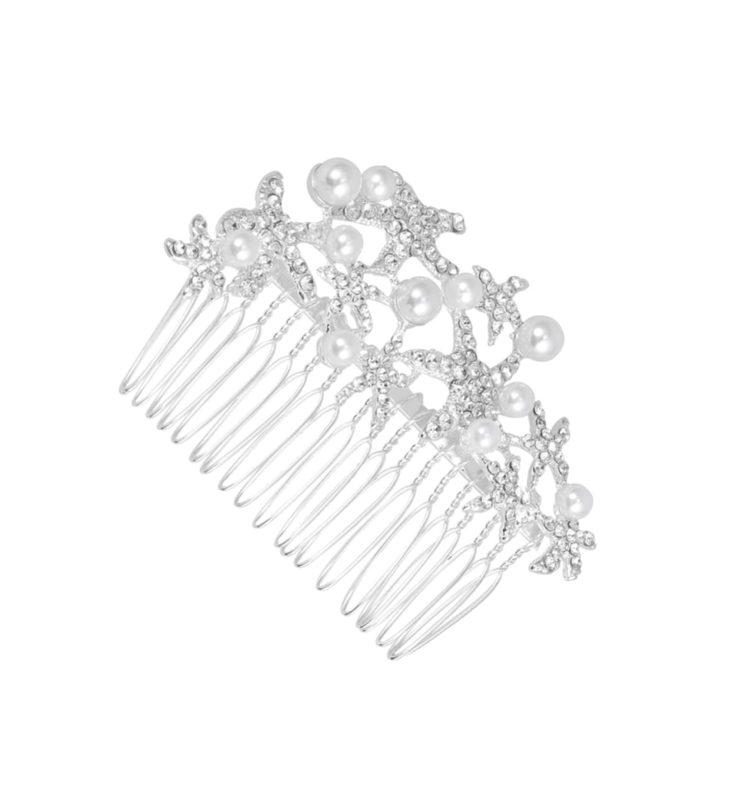 HAPINARY Bride Insert Comb Wedding Hair Comb Tiara Bridal Headdress Wedding Headpiece Pearl Hair Comb Accessories Bride Alloy - Buy Online on GoSupps.com