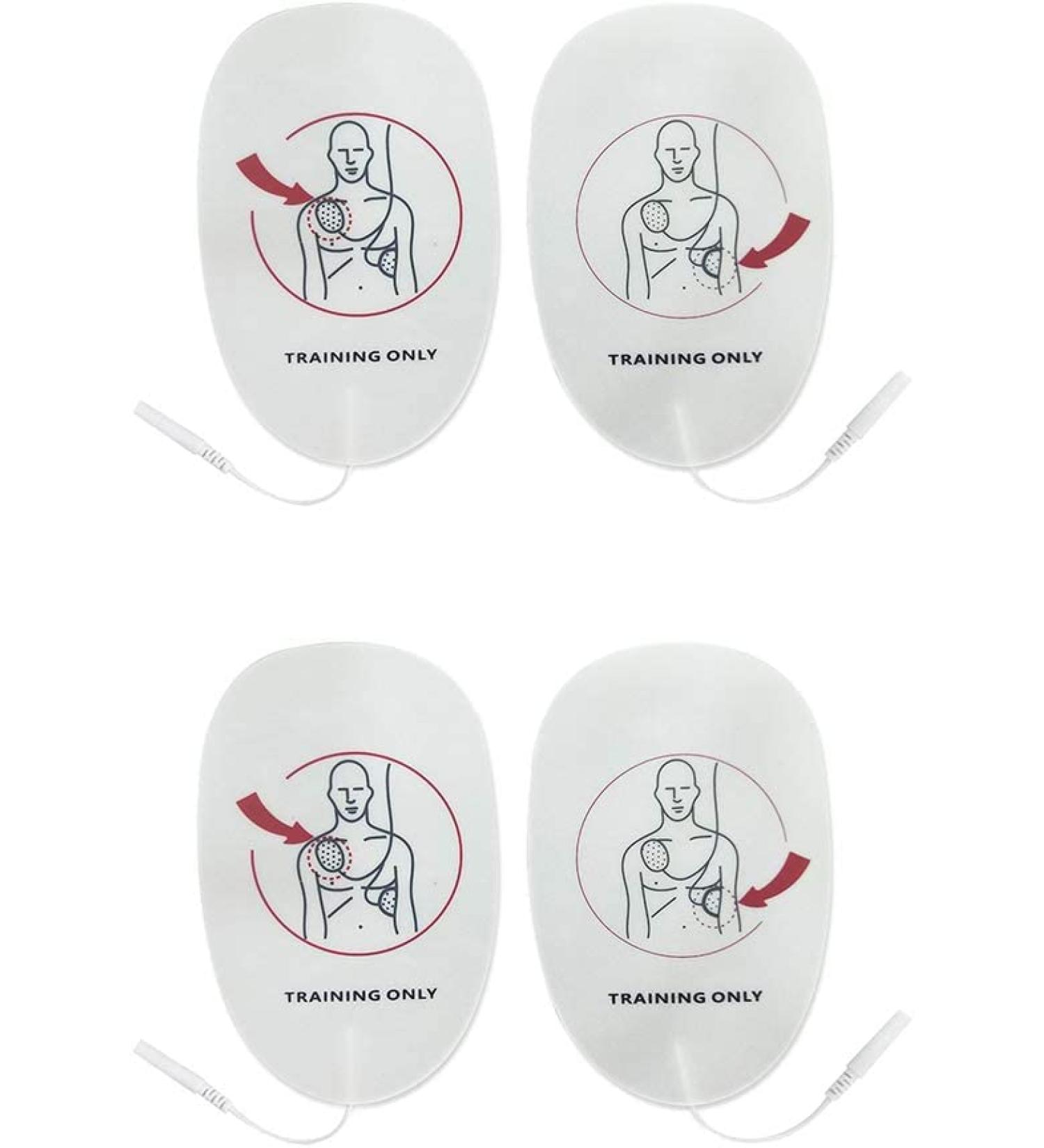 AED Training Pads Replacement Reusable for AED Trainer XFT-D0009 XFT-120C+ XFT-120C Inch (4)