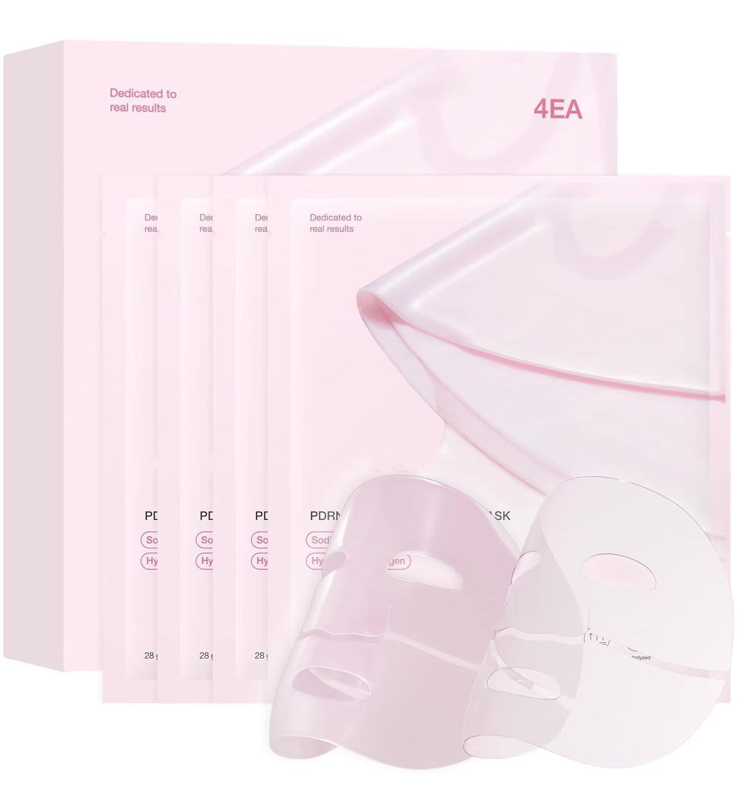 Salmon DNA PDRN Pink Collagen Jelly Gel Mask Overnight Mask for Glowing Skin Firms Hydrates Minimizes Pores & Evens Skin Tone (4 Sheets) - Buy Online on GoSupps.com