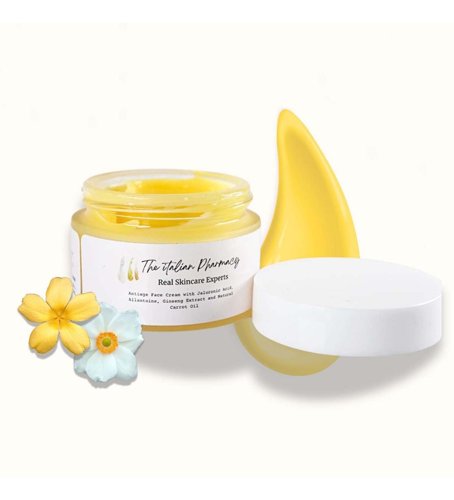 Buy Italian Pharmacy Face Moisturizer - Anti-Aging Hyaluronic Acid & Ginseng | Nourishing Plumping Skin - Buy Online on GoSupps.com