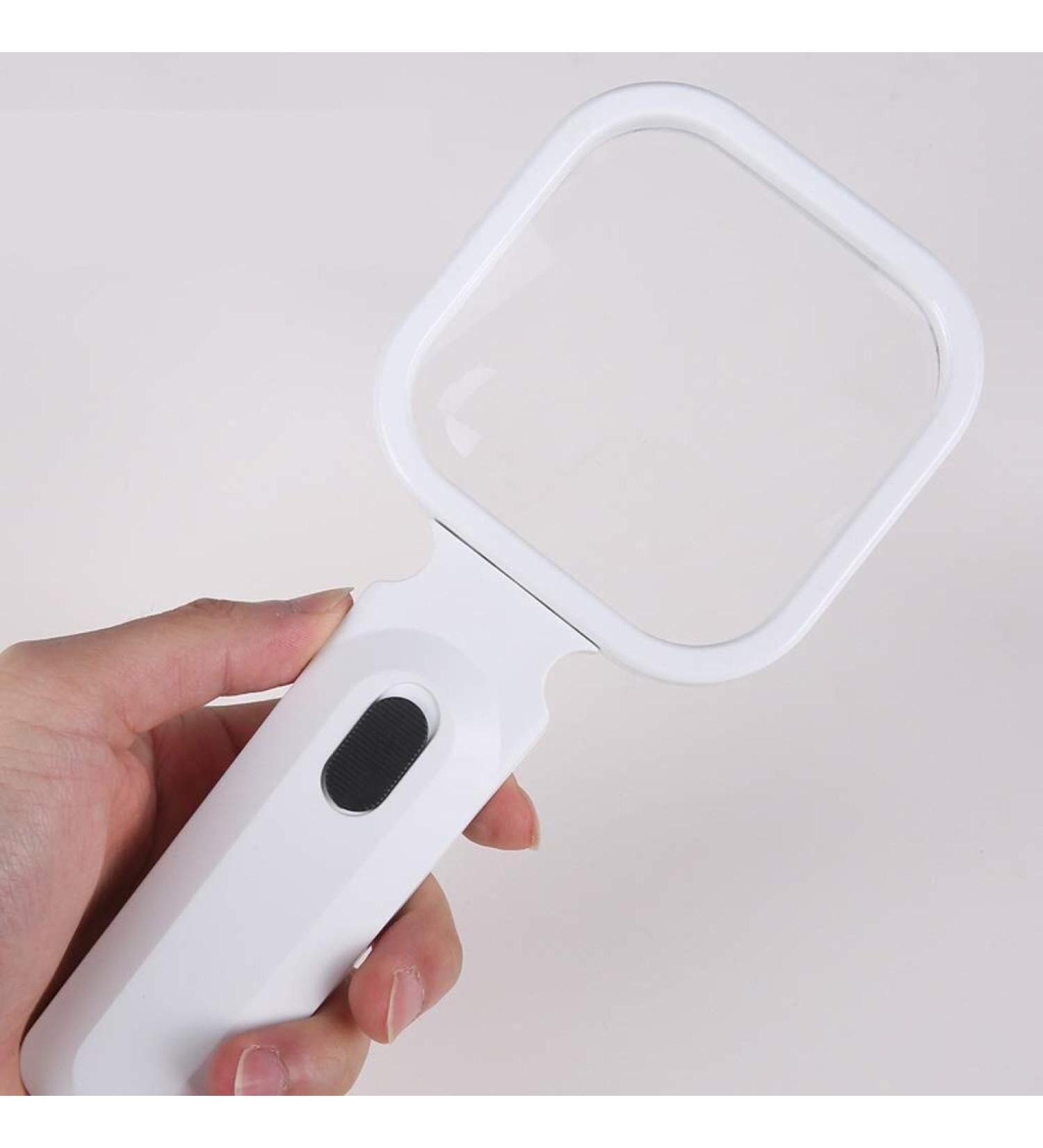 Magnifying Glasses Educational Hobby Magnifiers Square with Led Handheld Magnifying Glass Eldly Student Reading Books Observing Plants Viewing Maps Learning Tools - Buy Online on GoSupps.com
