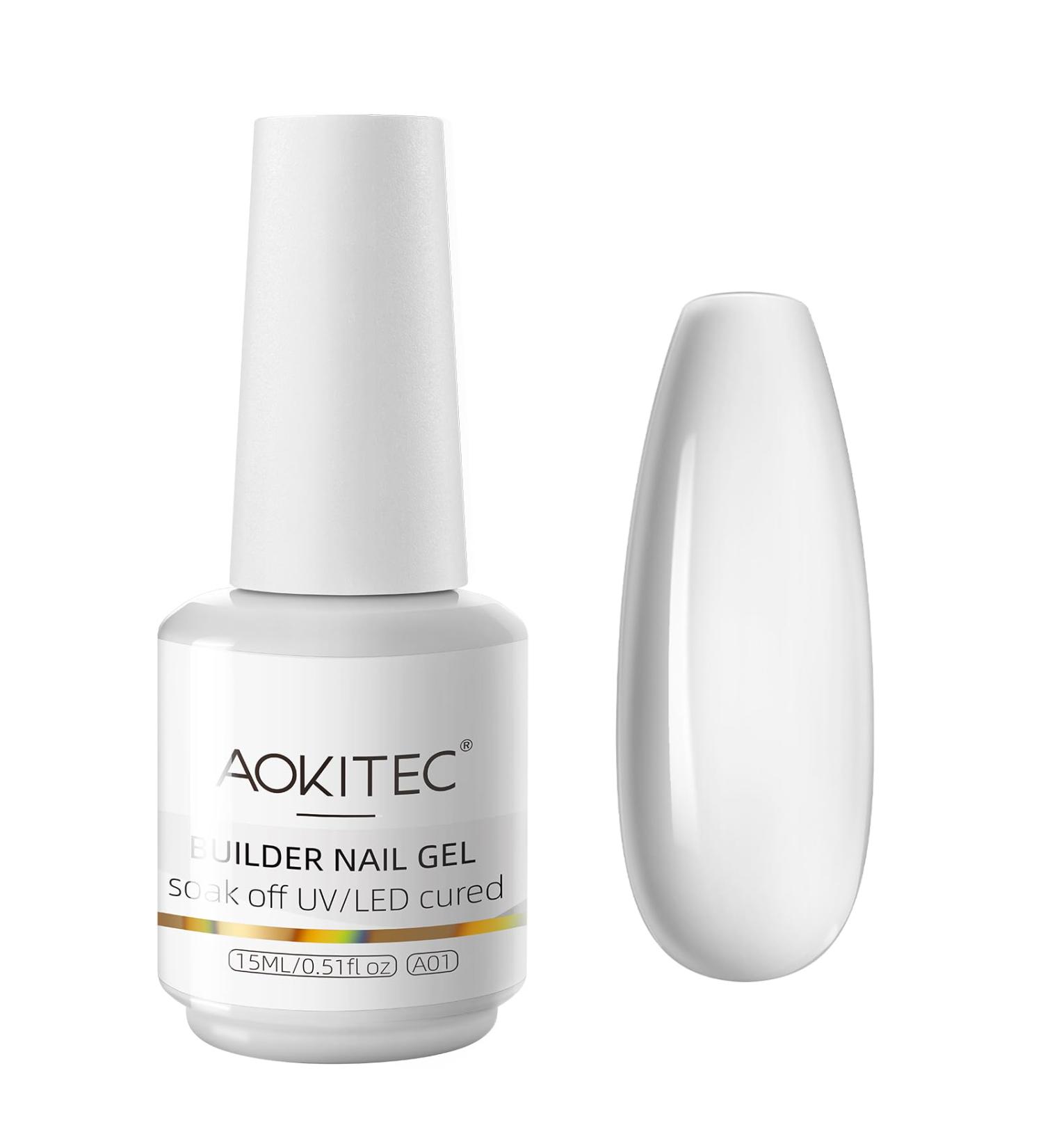Aokitec Builder Nail Gel 15ml Clear Gel Builder for Nails 7-in-1 Nail Extension Gel in Bottle Hard Gel for Nail Strengthen & Repair Adheasive Rhinestones Nail Art Design for Nail Salon Home DIY Gift - Buy Online on GoSupps.com