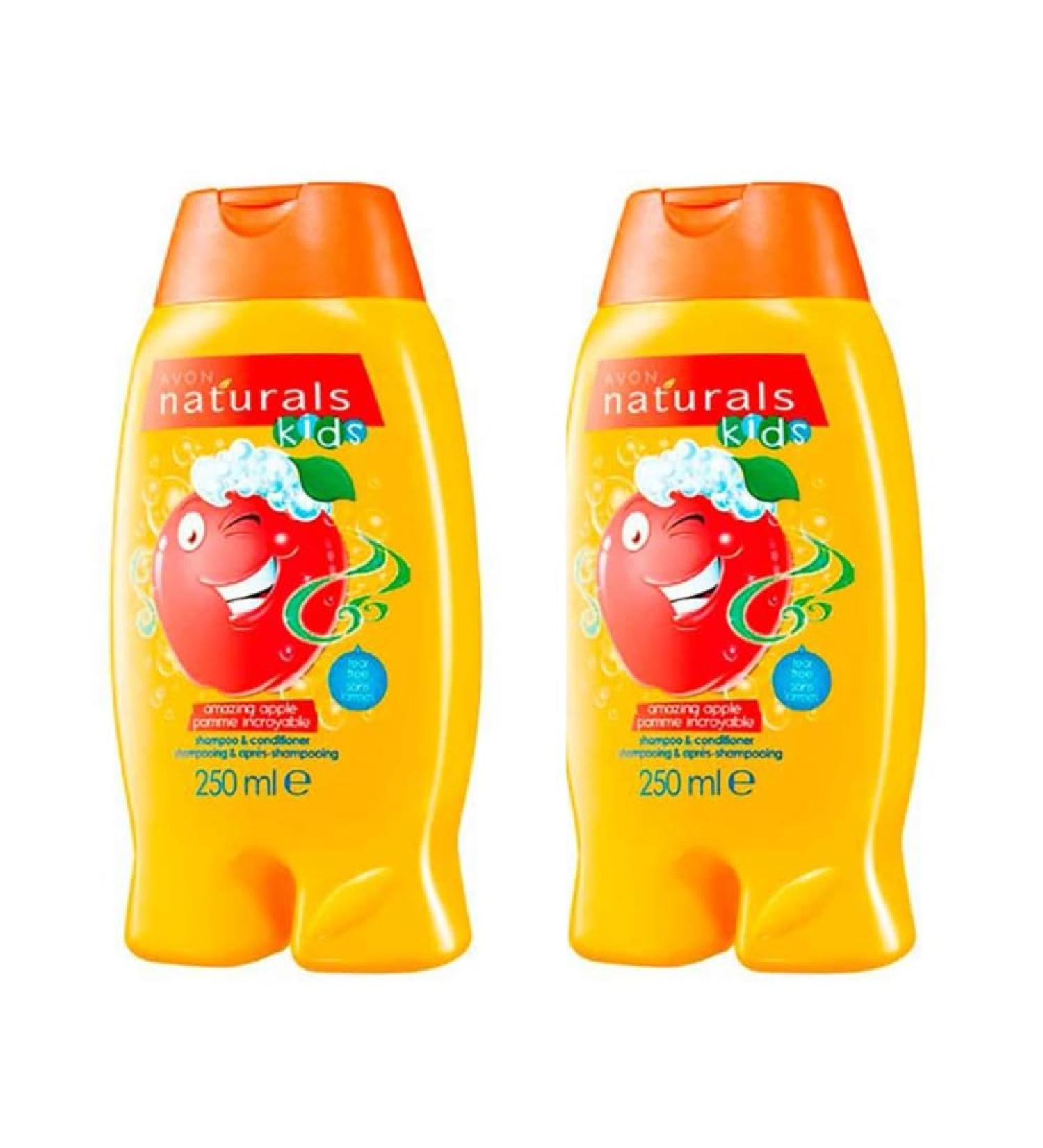 2 x Avon Naturals Kids Amazing Apple Shampoo and Conditioner (2 x 250ml) | Tear Free | Cruelty Free - Buy Online on GoSupps.com