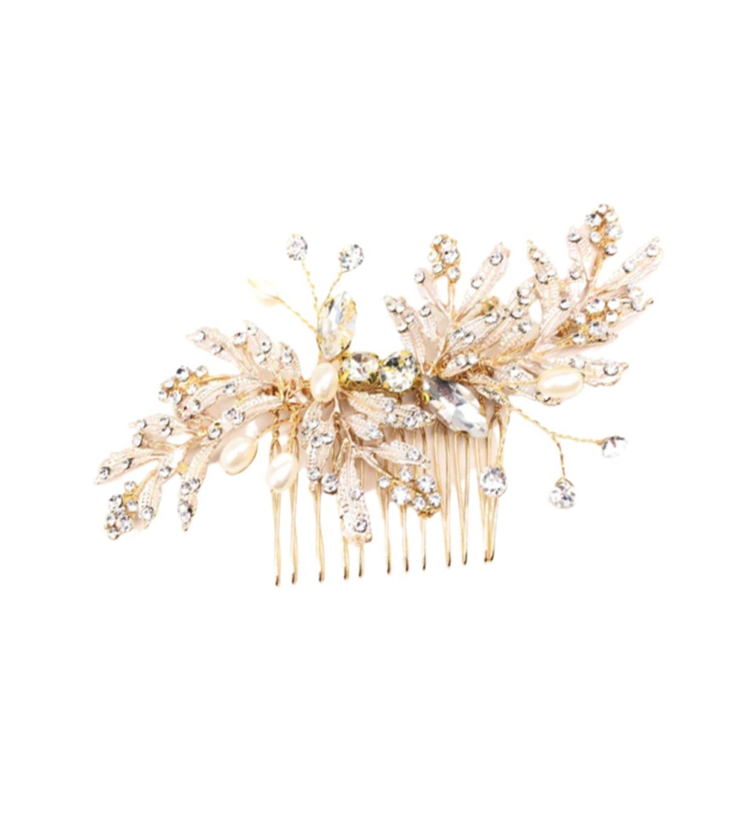 DOITOOL Wedding Hair Accessories Bridal Hair Comb Pearl Inlaid Comb Women Decorative Comb Hatchet Comb Pearl Hair Clip Hair Insert Comb Rhinestone Headdress Fine 4 Piece Set - Buy Online on GoSupps.com