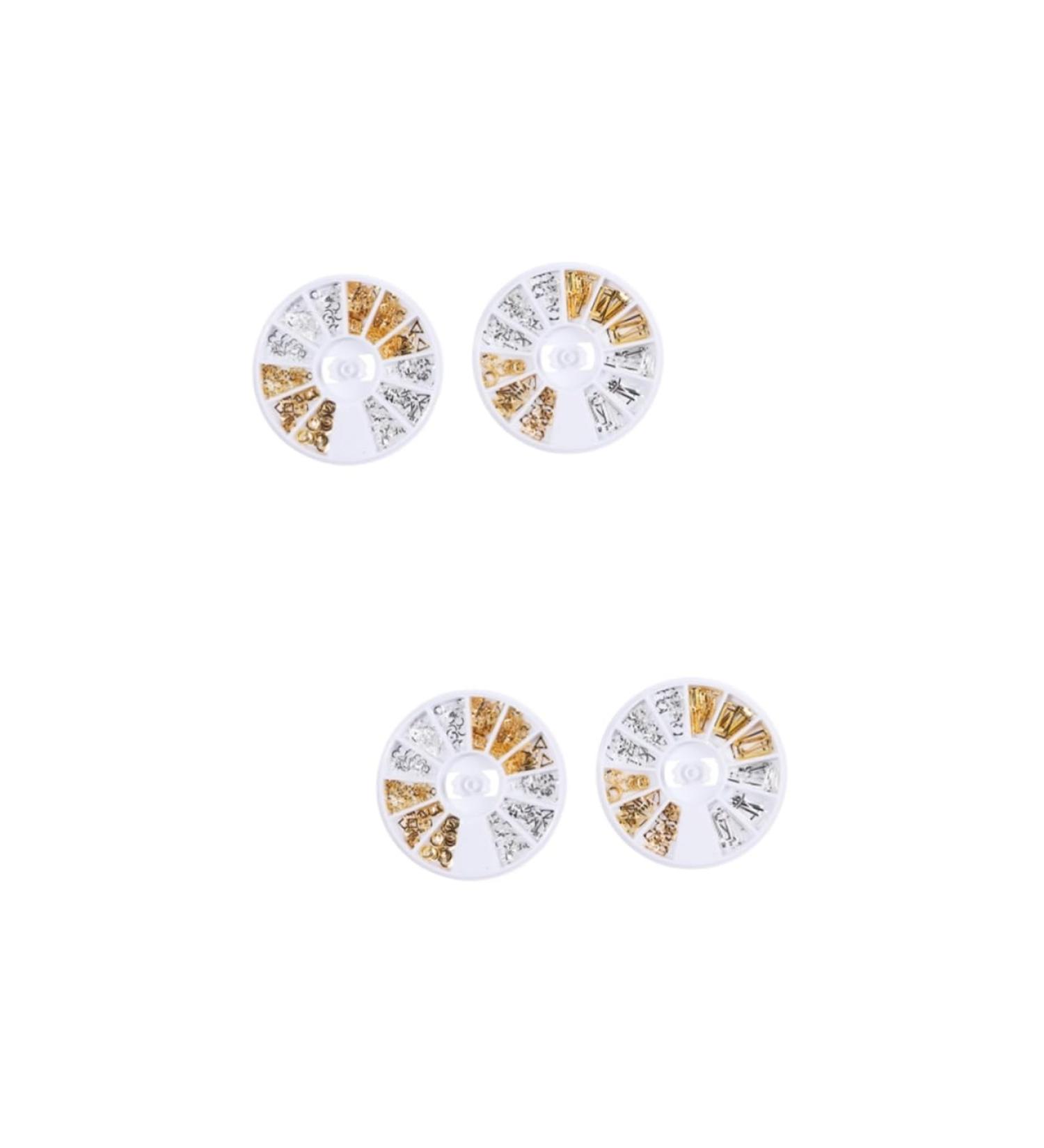 FRCOLOR 4 Boxes DIY Fingernail Plasters Nail Accessories Nails Making at Home Rivet Decoration Nail Decorations for Nail Art Rhinestones Gold Decoration Manicure Rivet Nail Rivet Triangle Metal - Buy Online on GoSupps.com